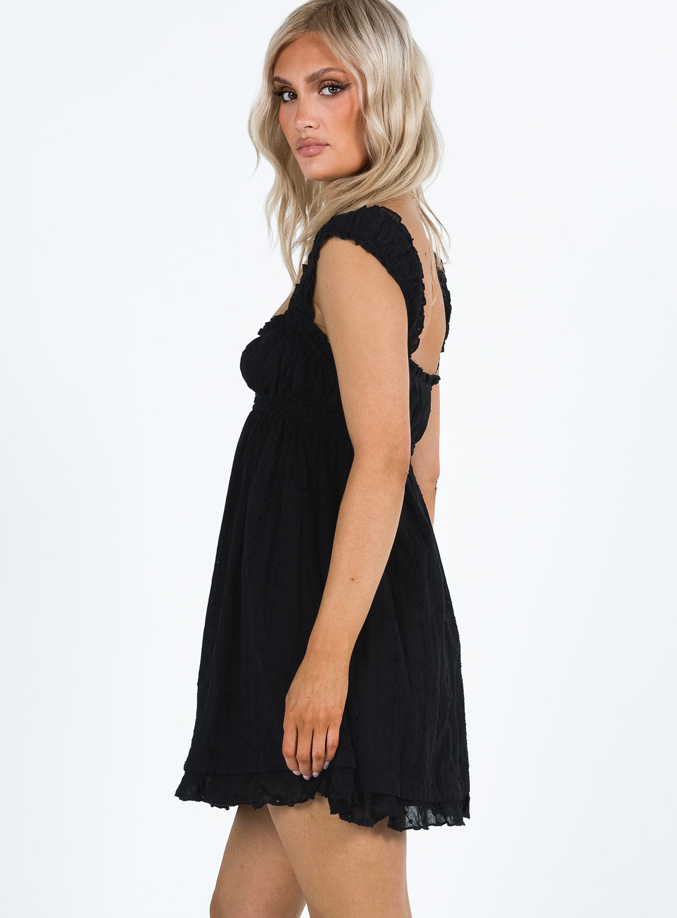Carlita Mini Dress Black - Image 4