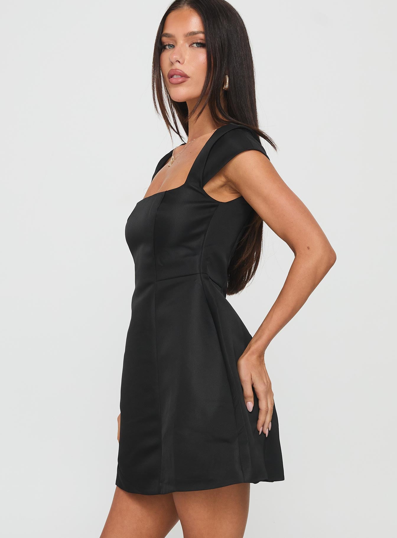 Mariza Mini Dress Black - Image 3