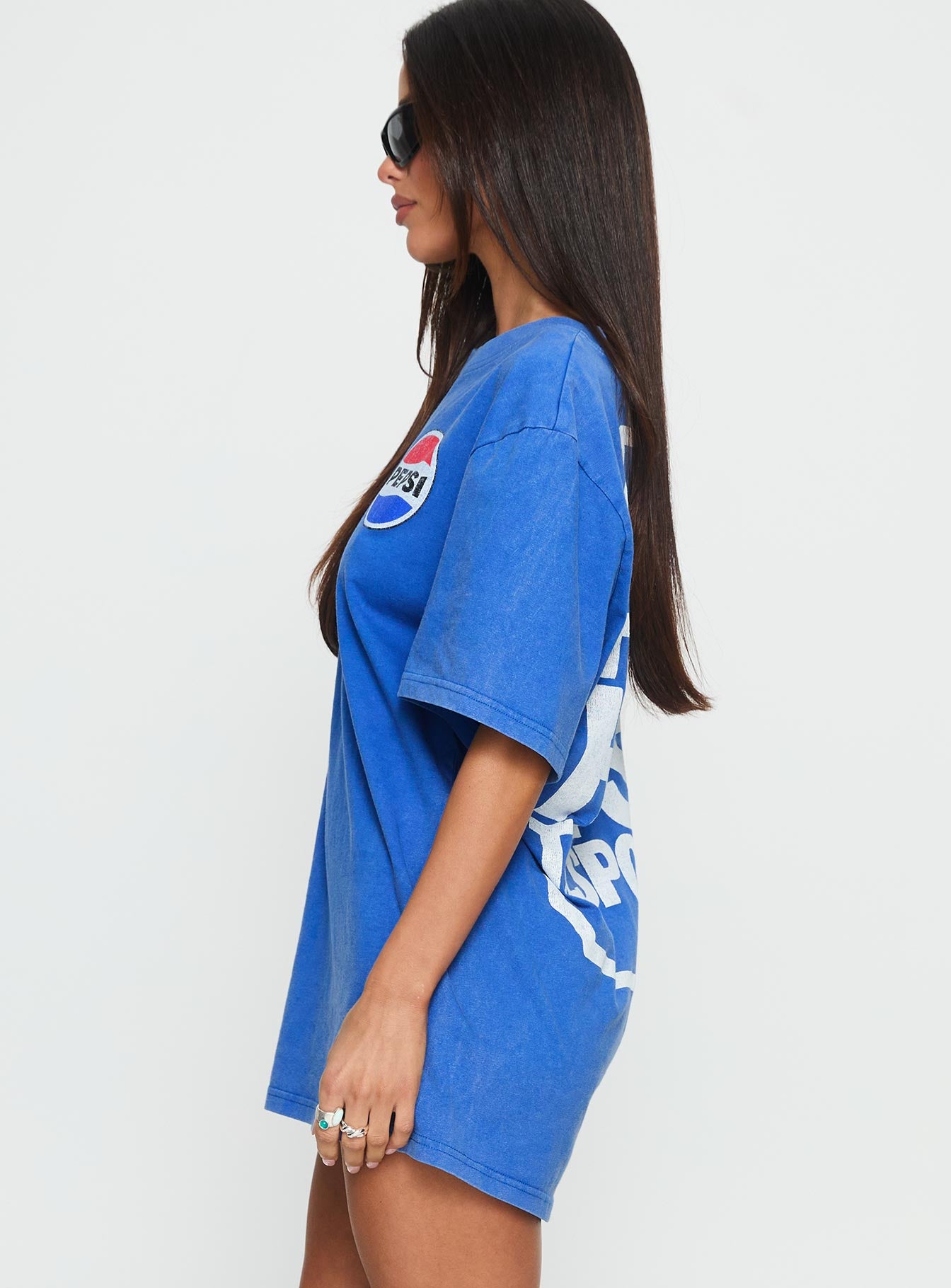 Pepsi Cola Oversized Graphic Top Blue - Image 3
