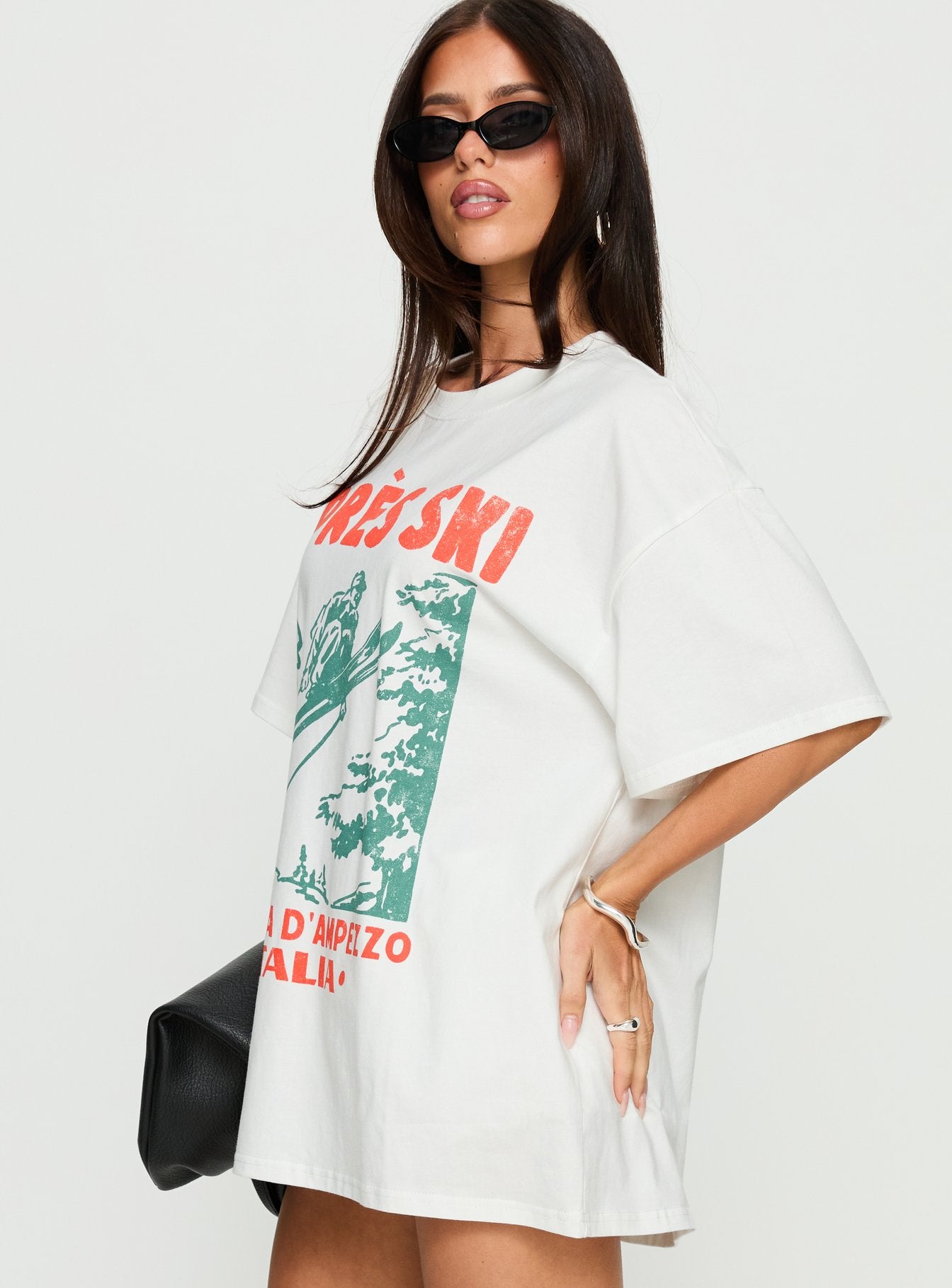 Apres Ski Italia Oversized Graphic Top White - Image 4
