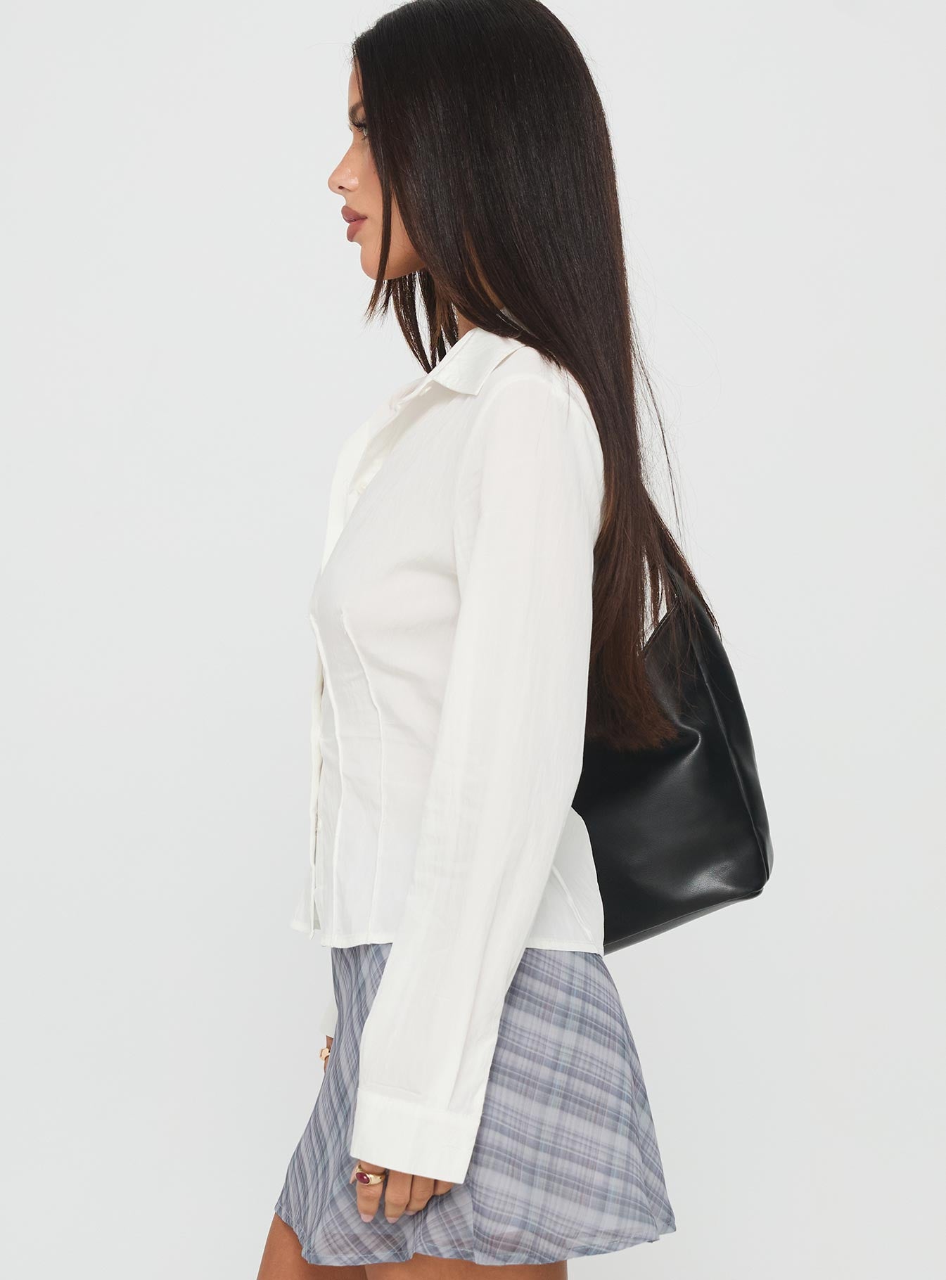 Compromise Long Sleeve Button Up Top White - Image 4