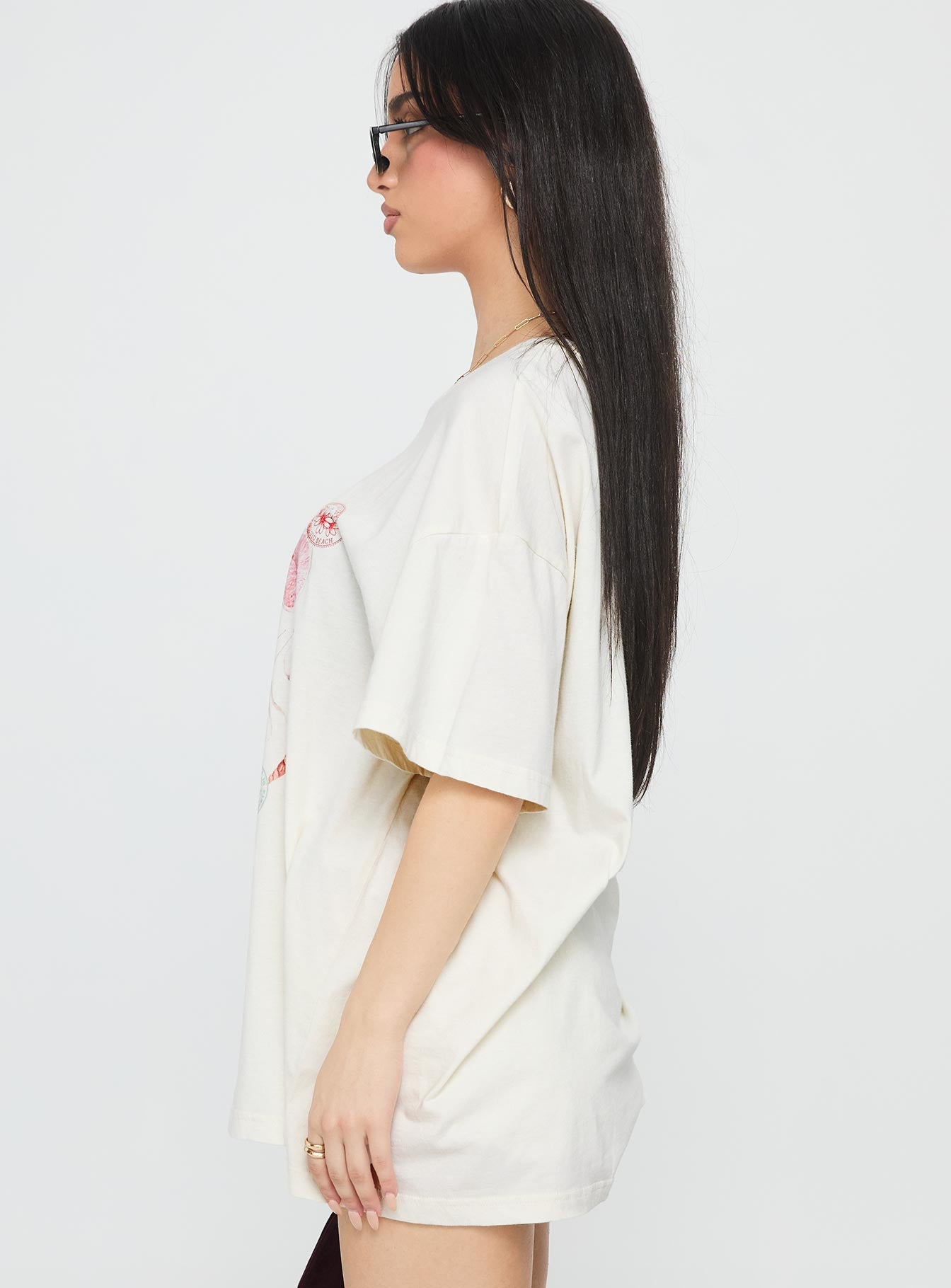 Hawaii Locale Oversized Graphic Tee Marshmellow - Image 4