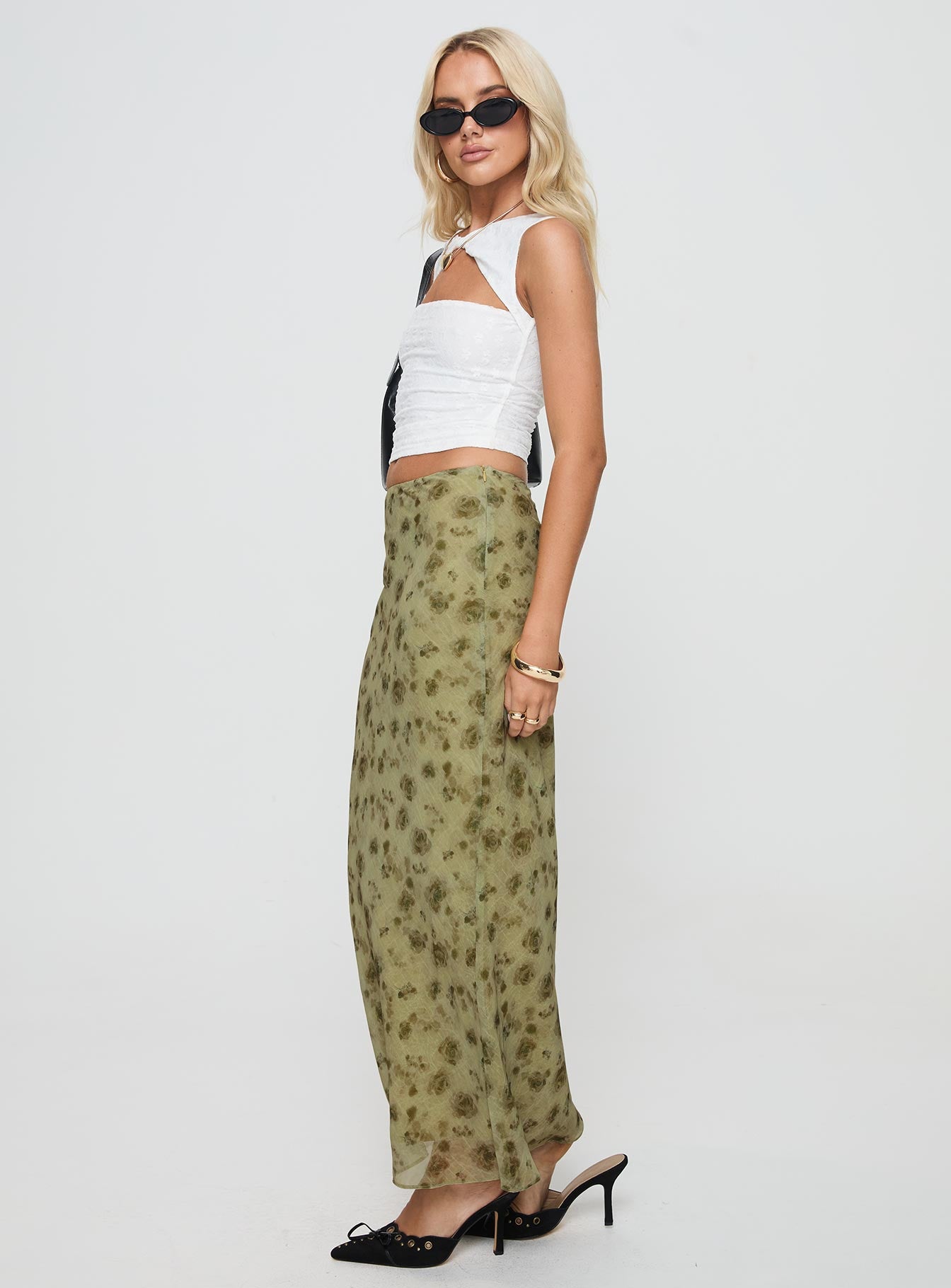Piazia Maxi Skirt Green - Image 4