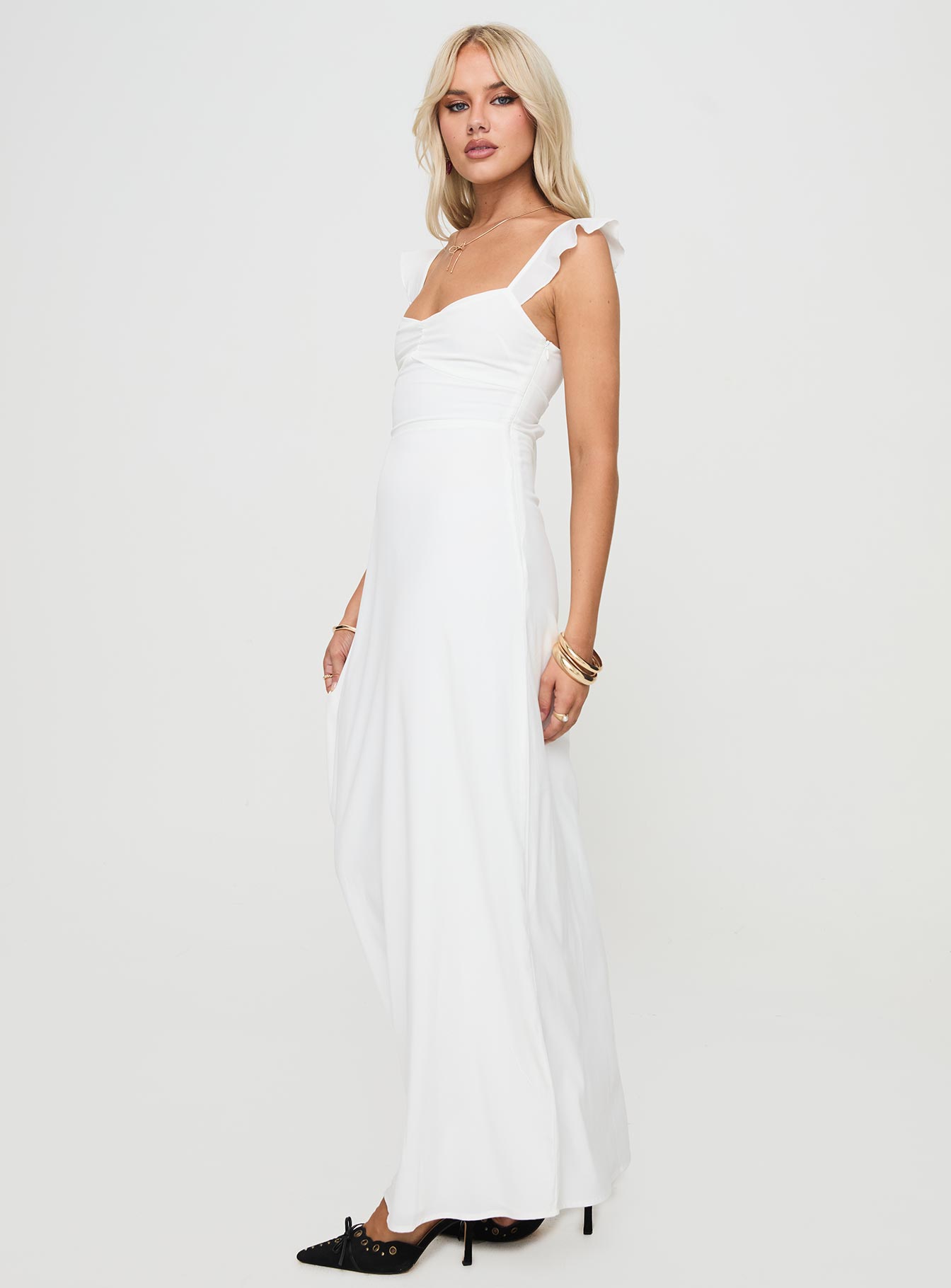 Landon Maxi Dress White - Image 4