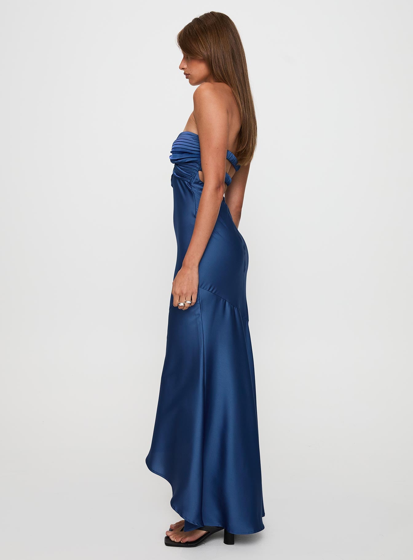 Stand A Chance Twist Detail Maxi Dress Navy - Image 4