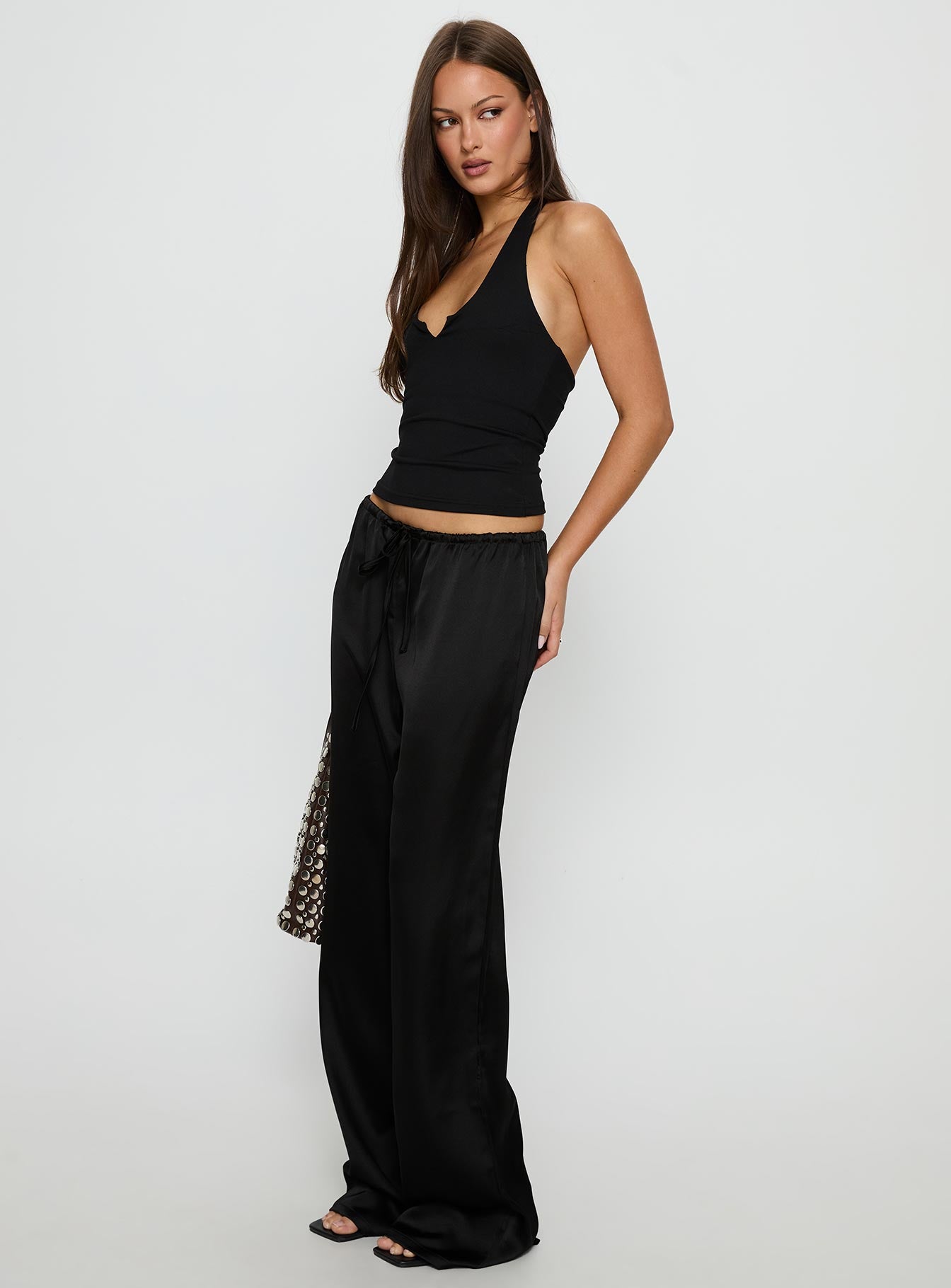 Soulstar Satin Pants Black - Image 4