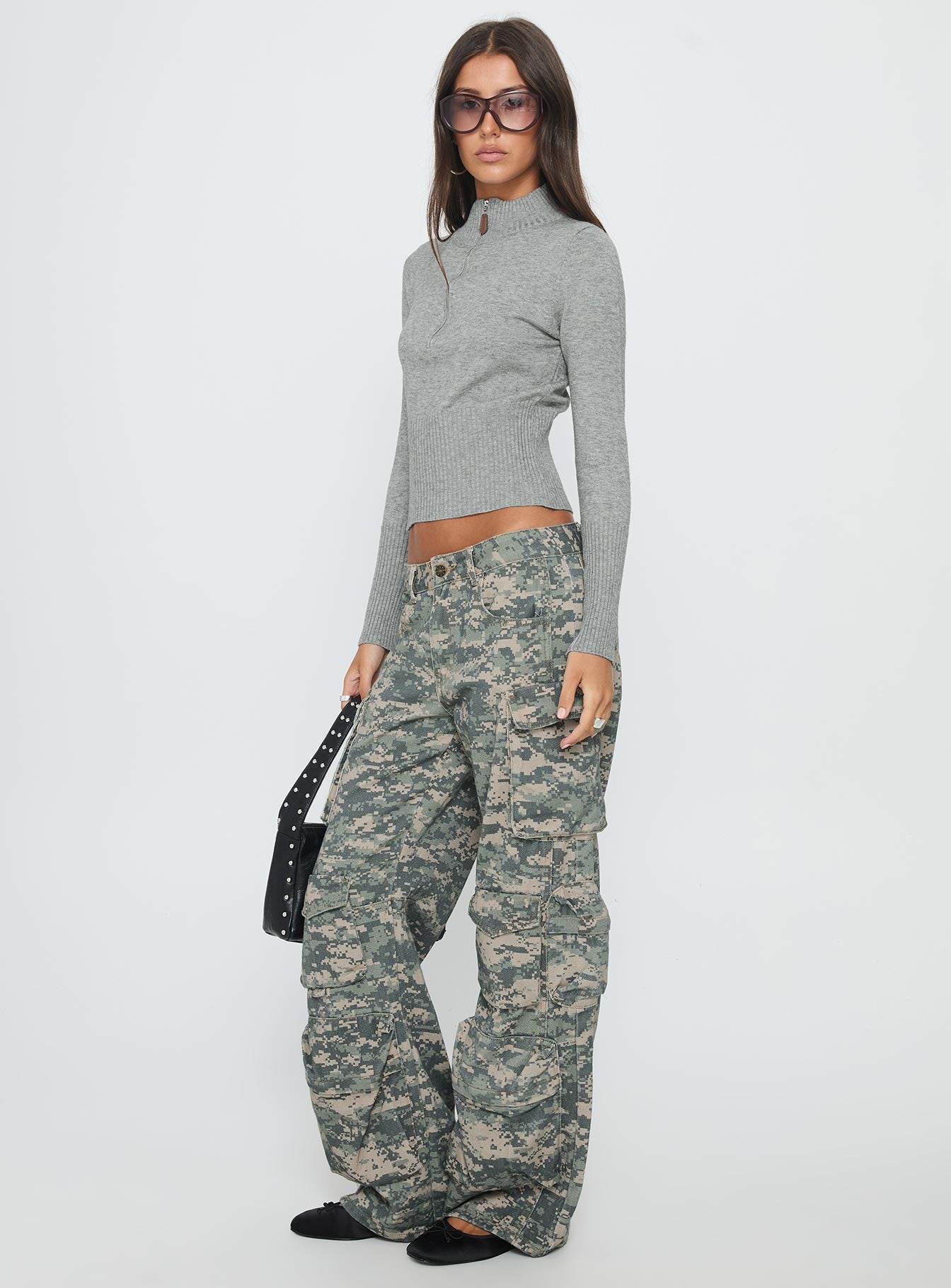 Sweetness Low Rise Straight Leg Jeans Digital Camo - Image 4