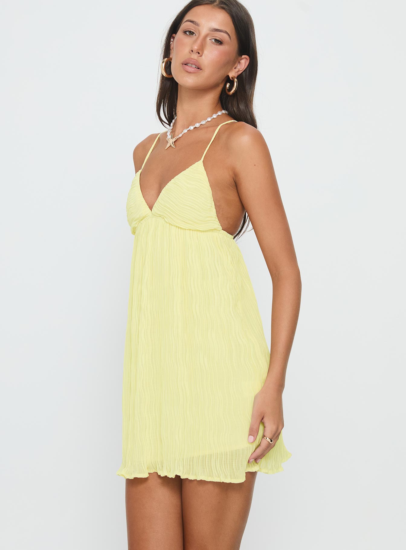 Matea Mini Dress Lemon - Image 4