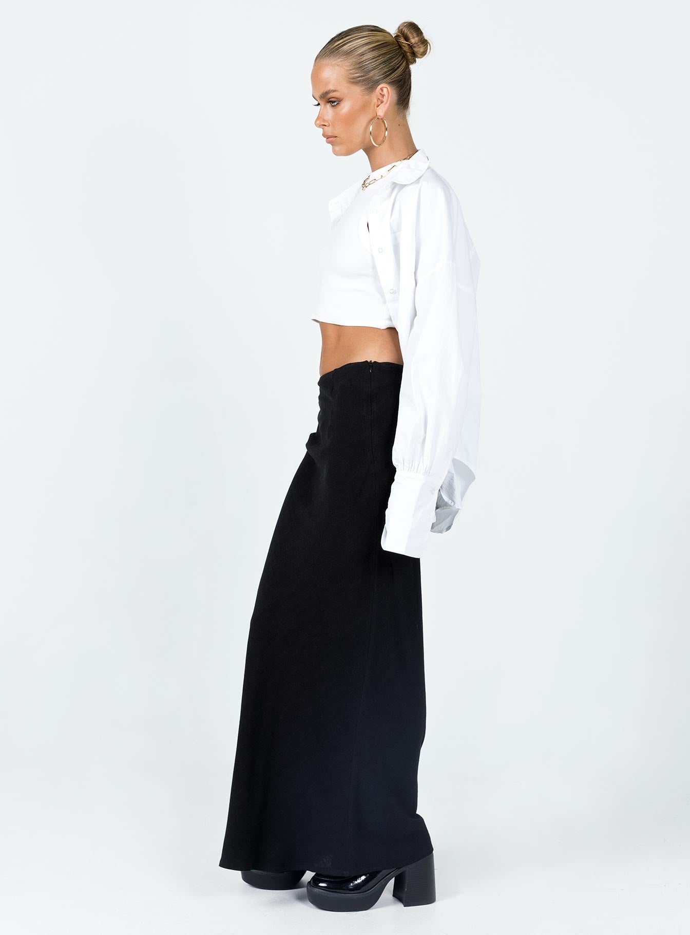 Jodie Maxi Skirt Black - Image 5