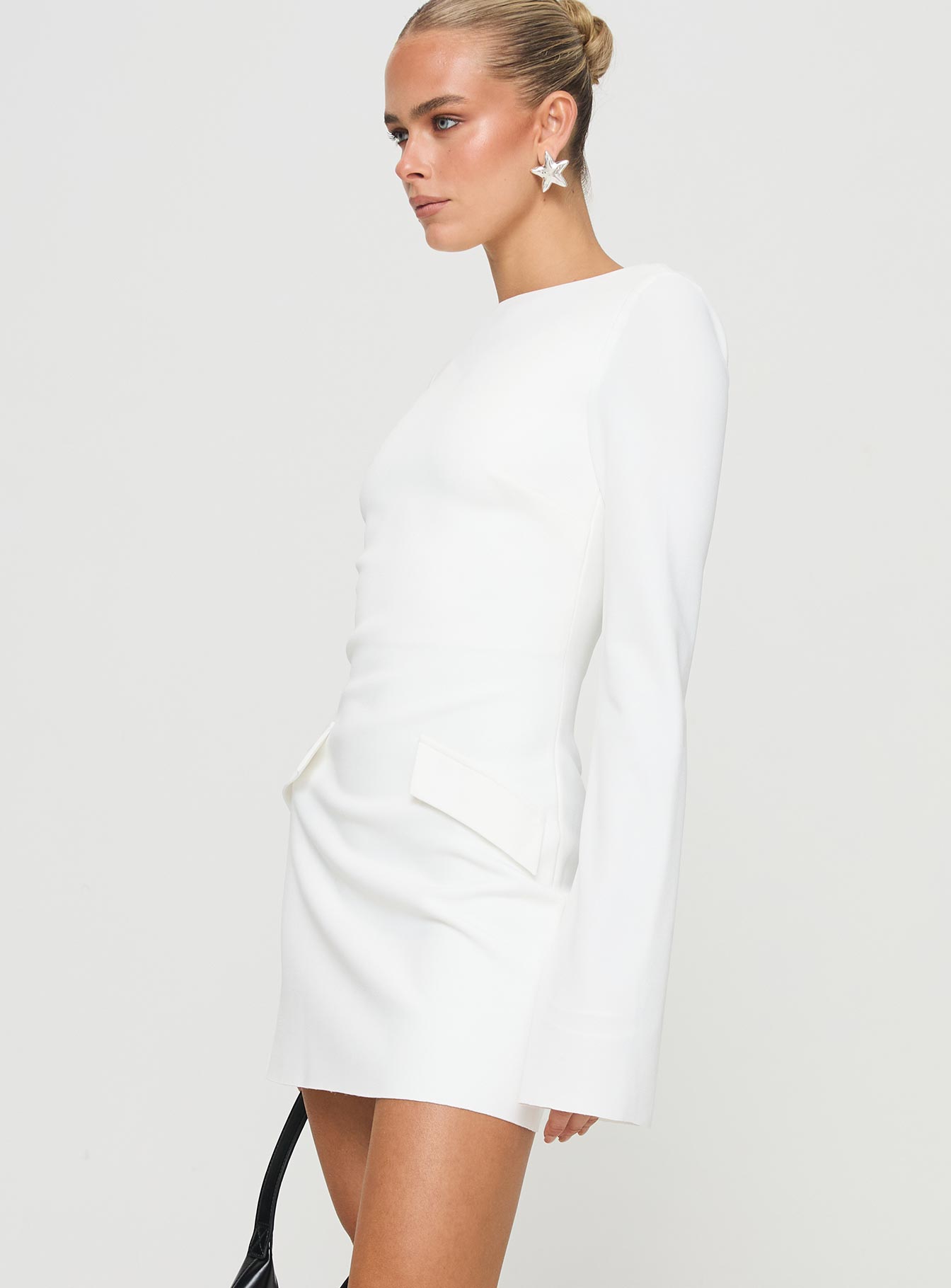 Carters Long Sleeve Mini Dress White - Image 4