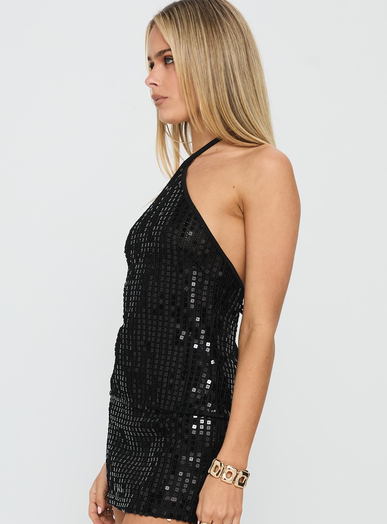 September Sunsets Halter Top Black - Image 4