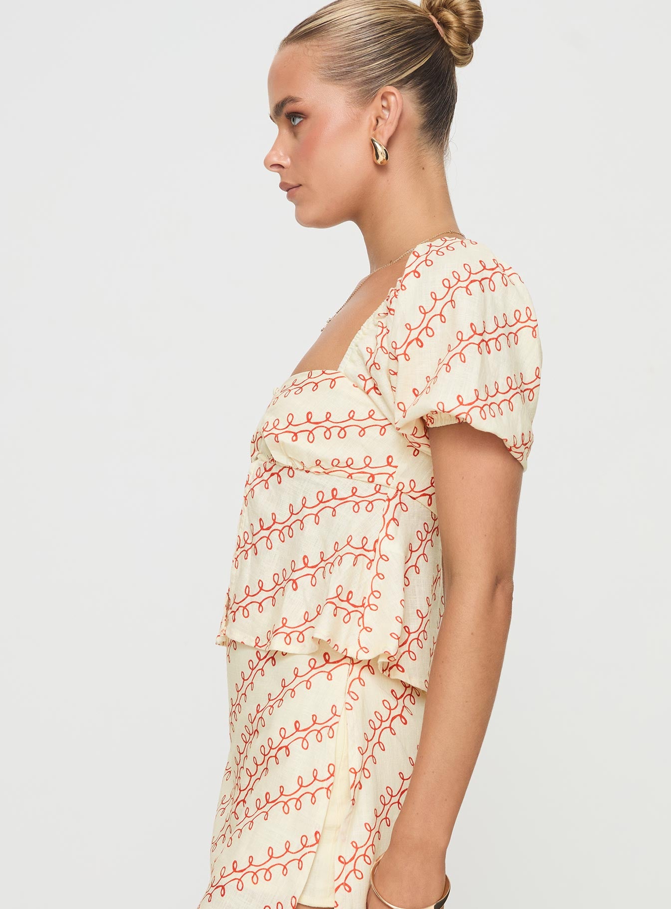 Passionfruit Linen Blend Top Multi - Image 4