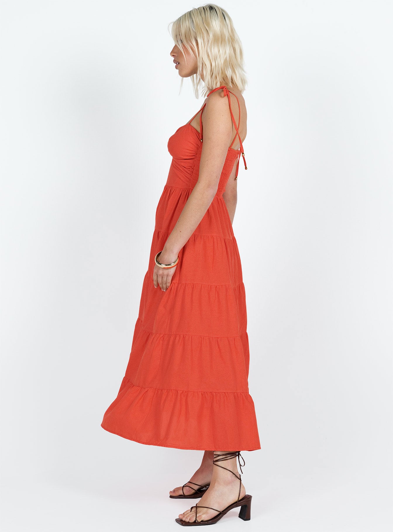 Chavez Midi Dress Red - Image 4