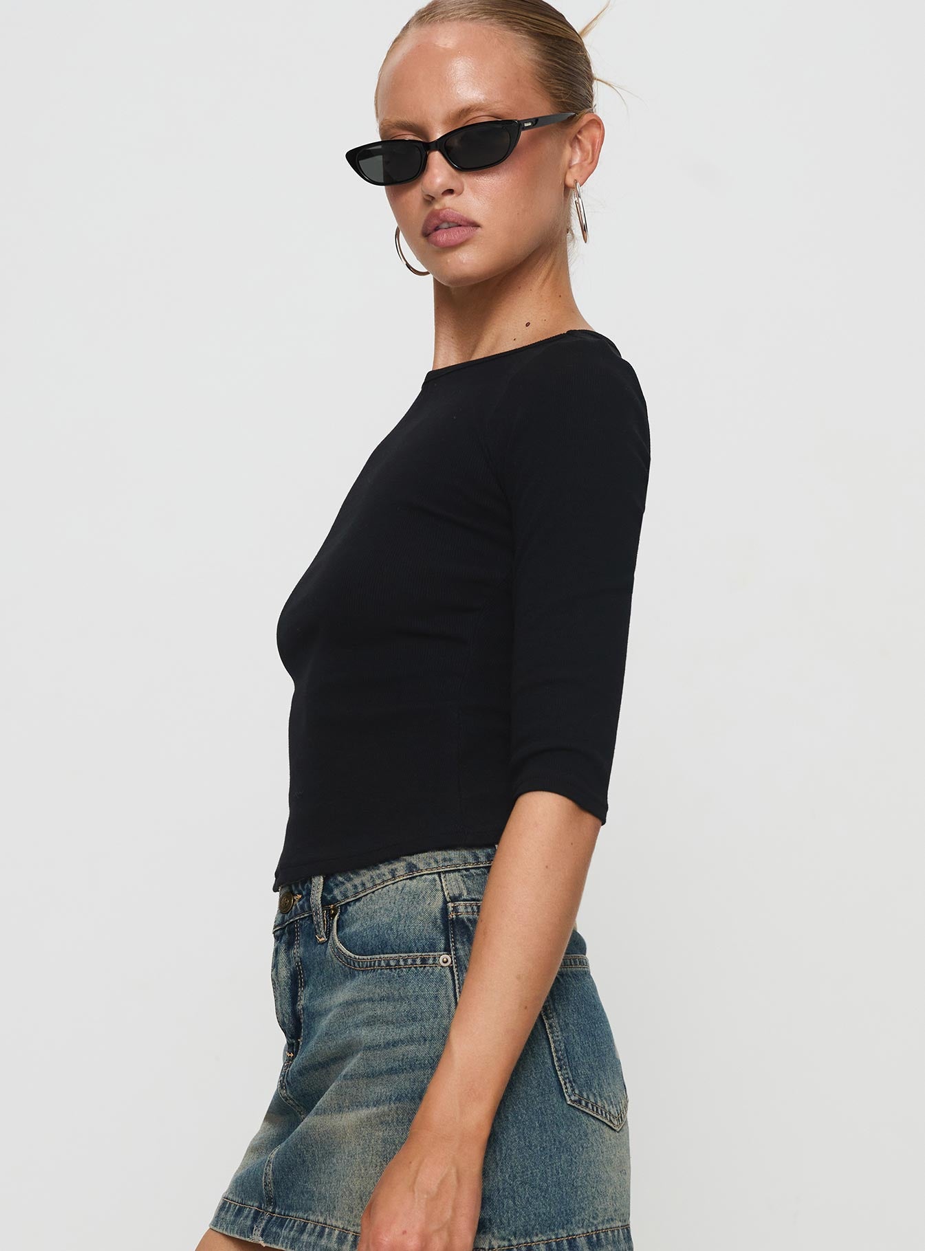 Elaia 34 Sleeve Top Black - Image 4