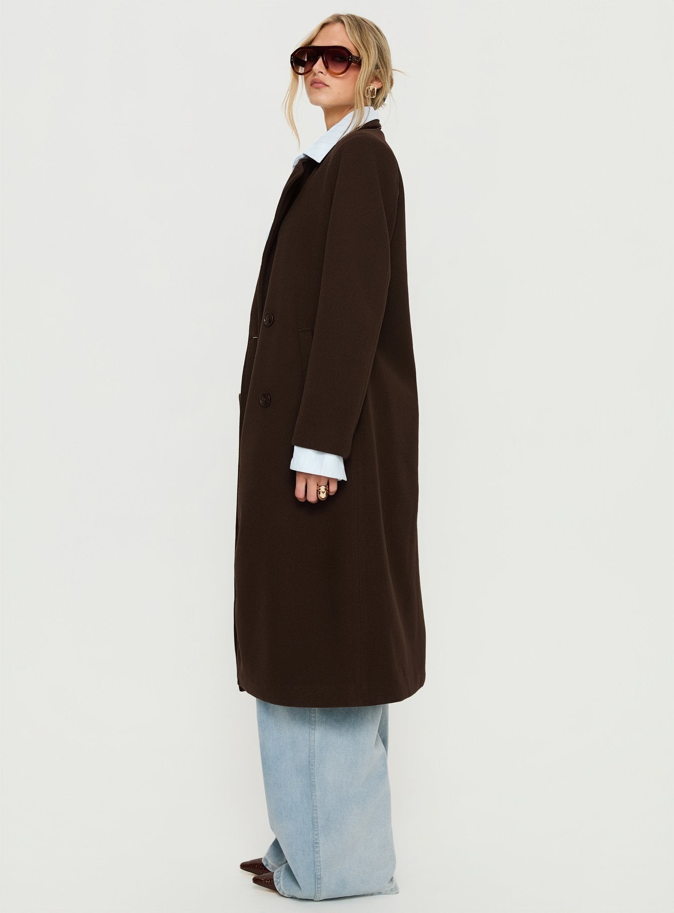 Prolific Longline Coat Brown - Image 3