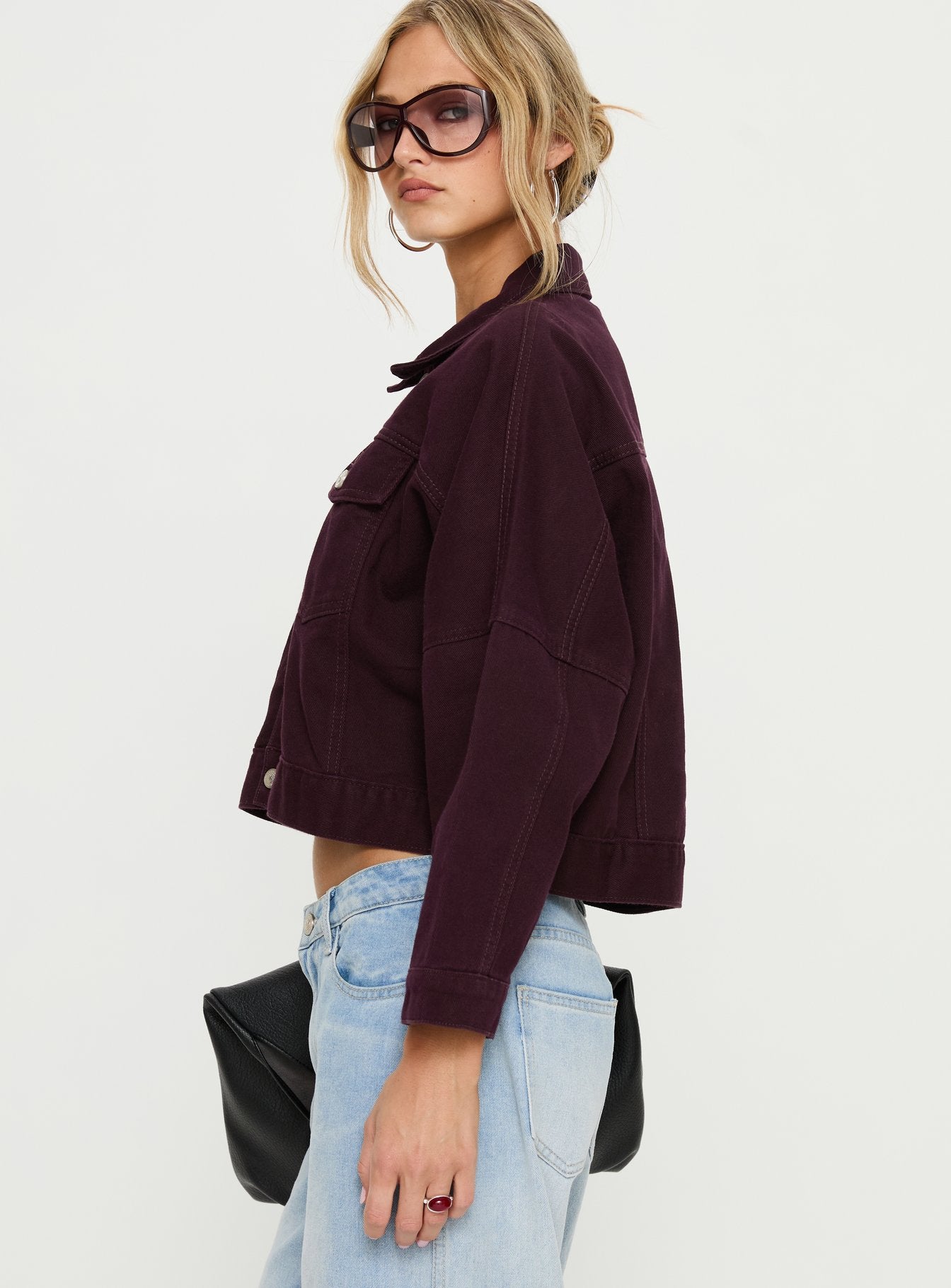 Hughes Denim Jacket Currant - Image 3