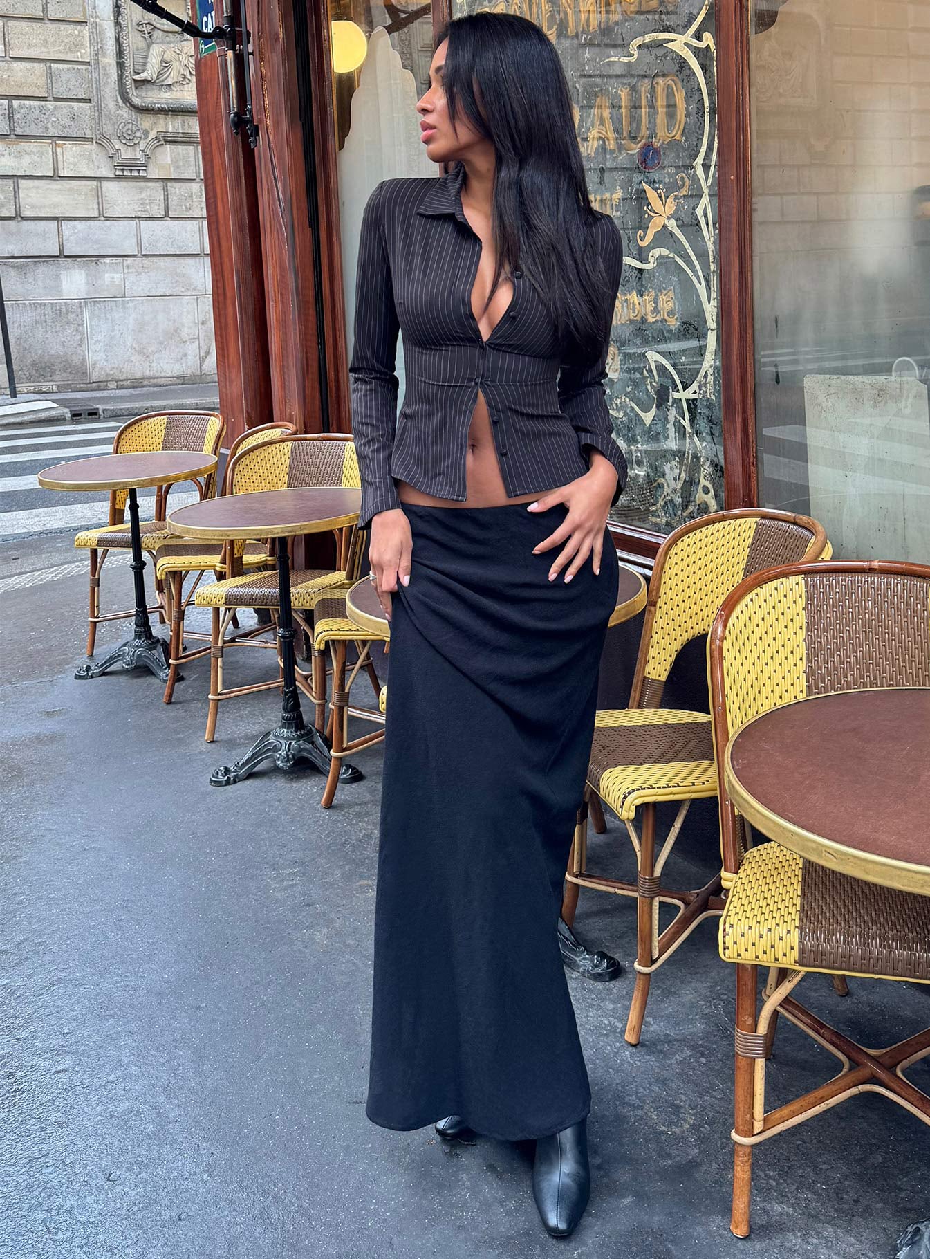Jodie Maxi Skirt Black - Image 2