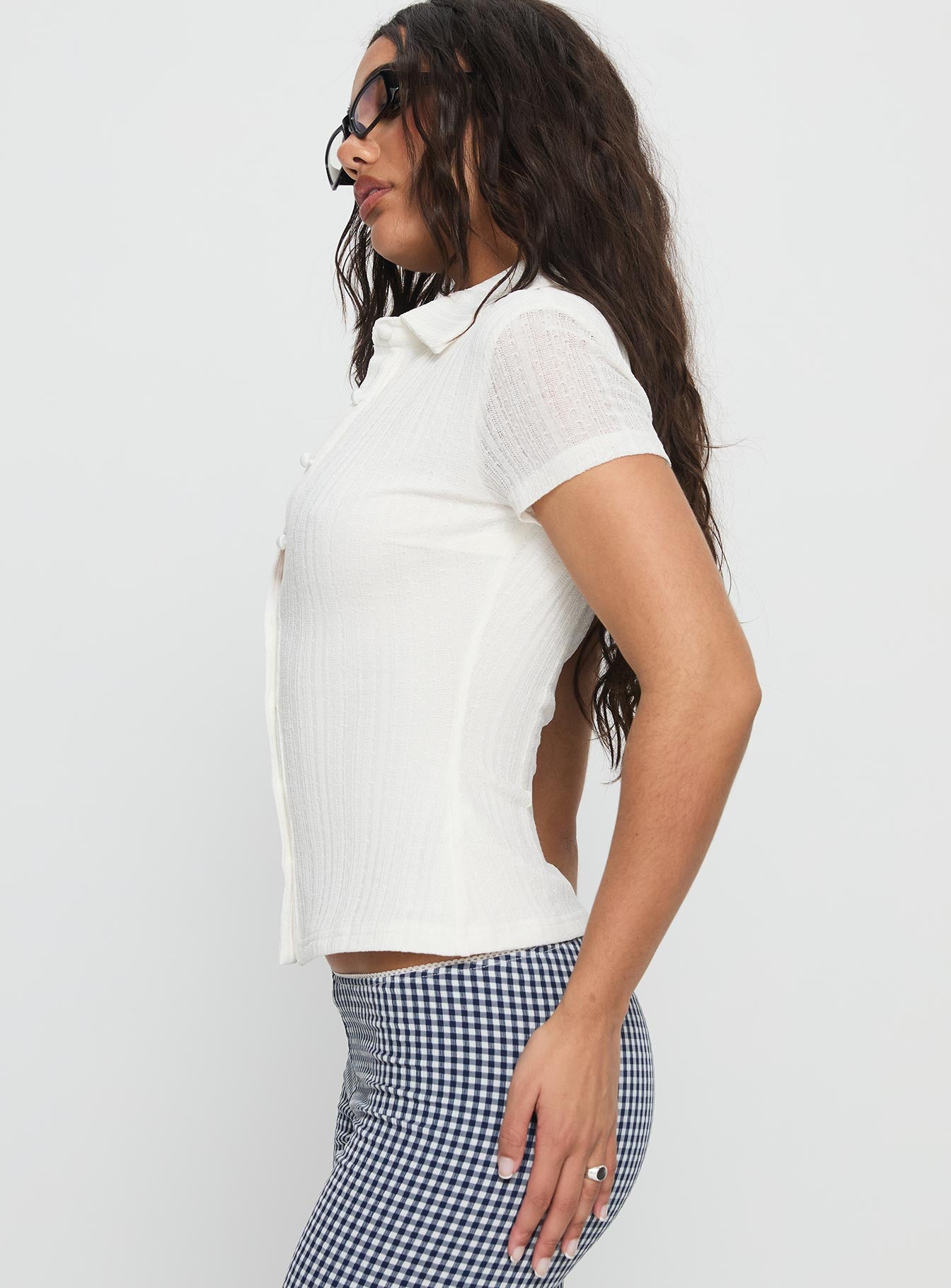 When You Sleep Short Sleeve Top White - Image 4