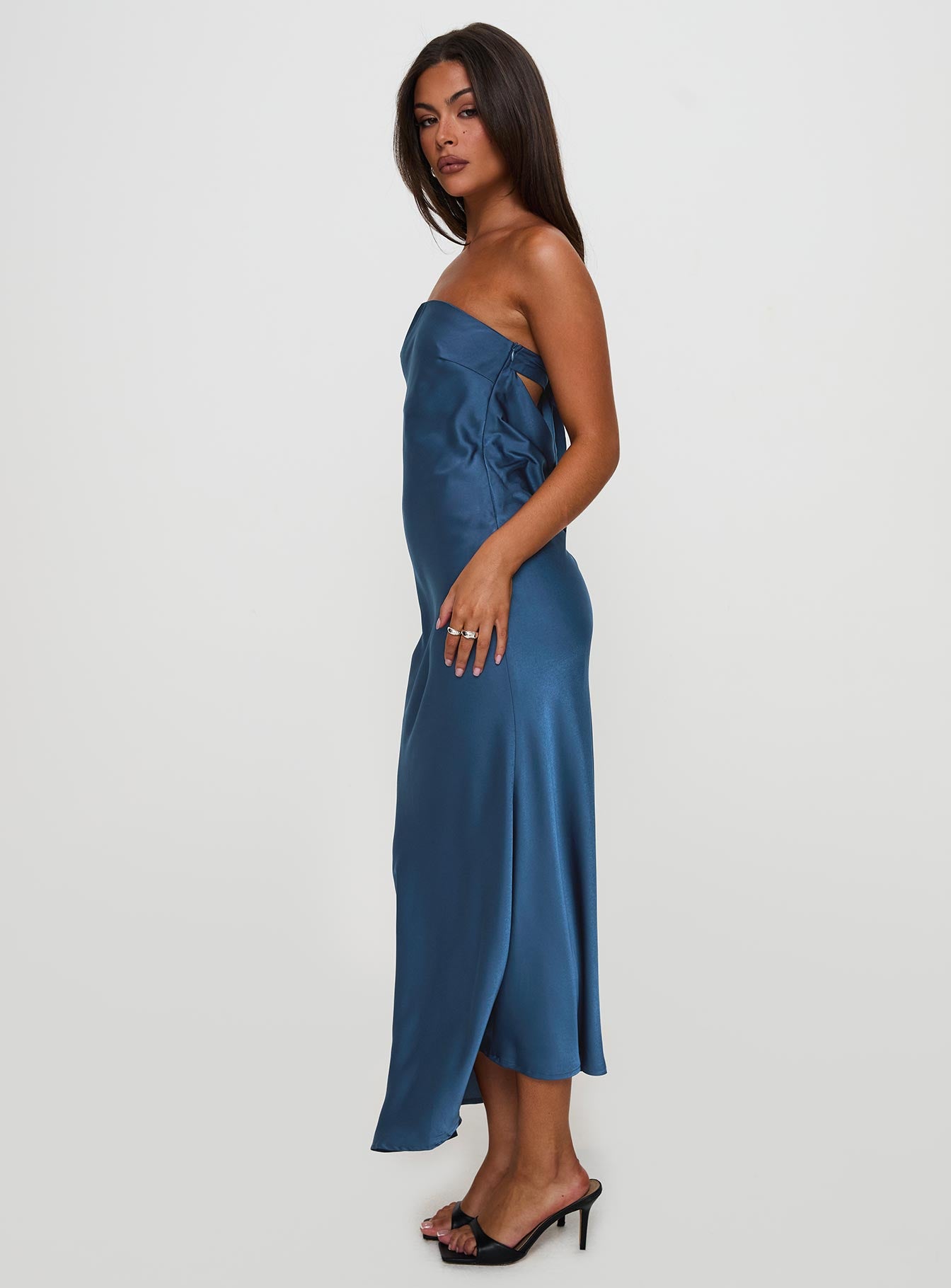 Haley Maxi Dress Mid Blue - Image 9