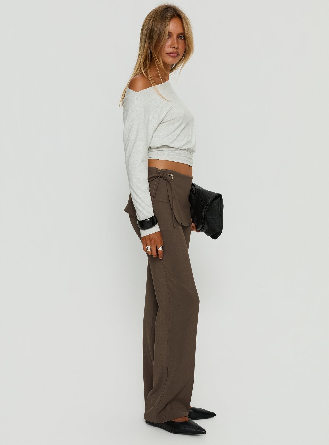 Elka Wrap Trousers Truffle - Image 4