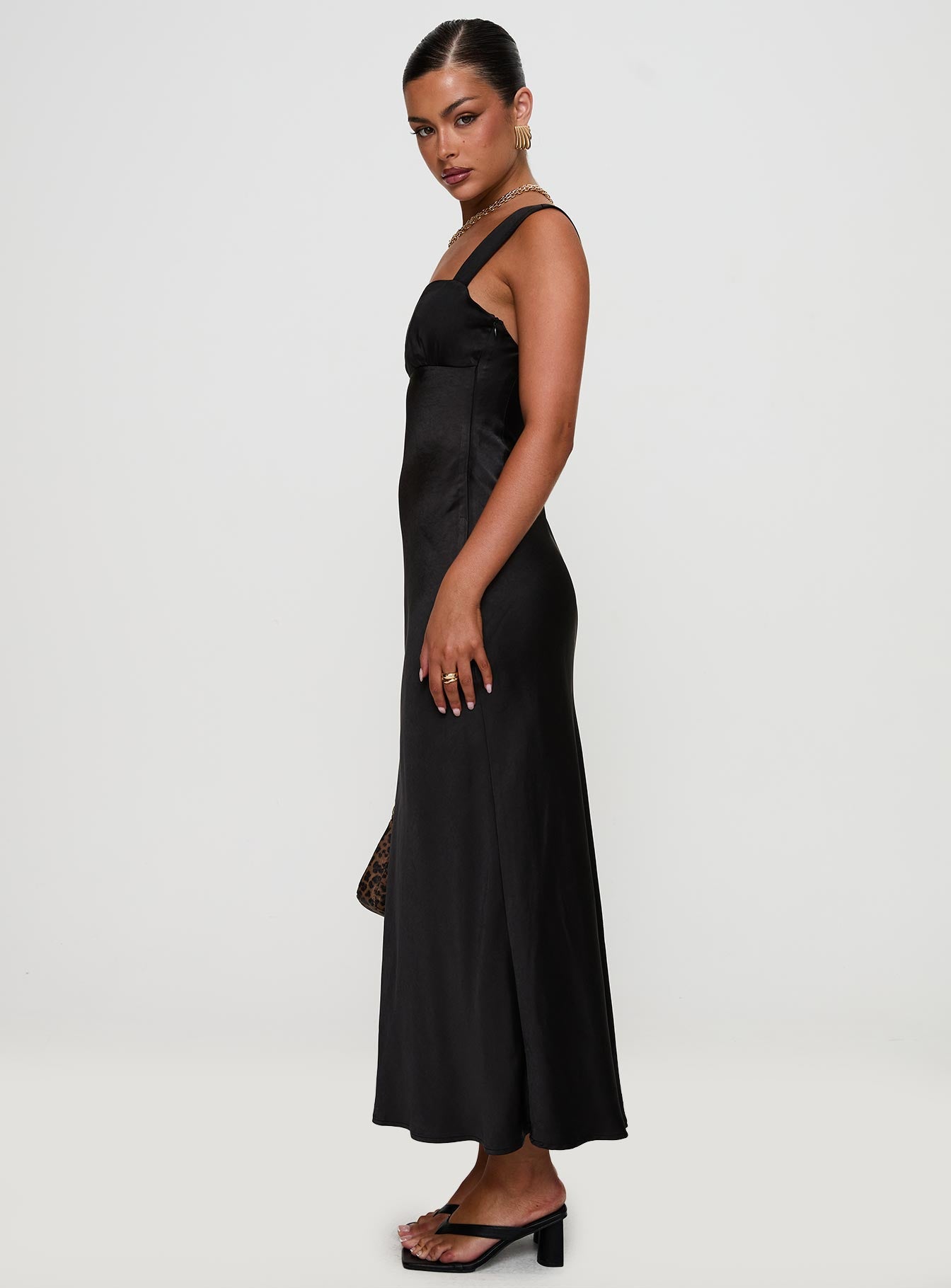 Radioactive Bias Cut Maxi Dress Black - Image 4
