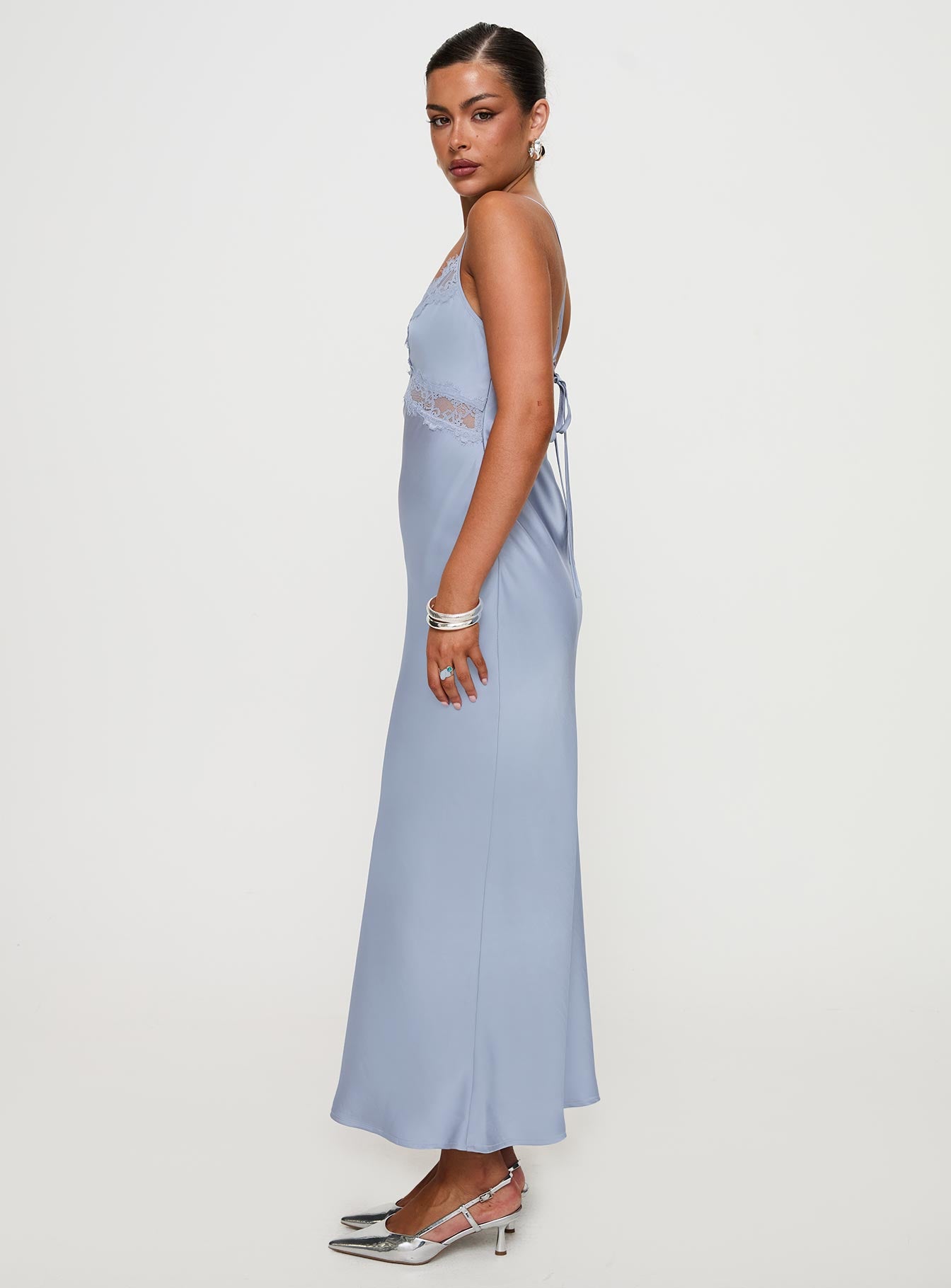 Treasure Bias Cut Maxi Dress Blue - Image 4