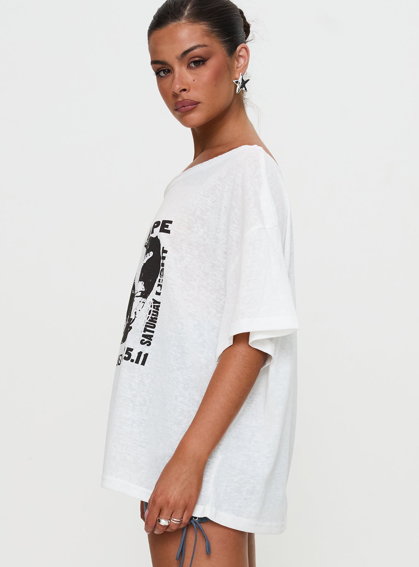 Kippa Off The Shoulder Tee White - Image 7