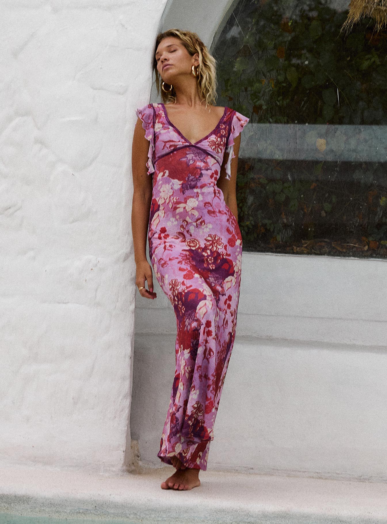 Soleila Maxi Dress Purple Multi - Image 4