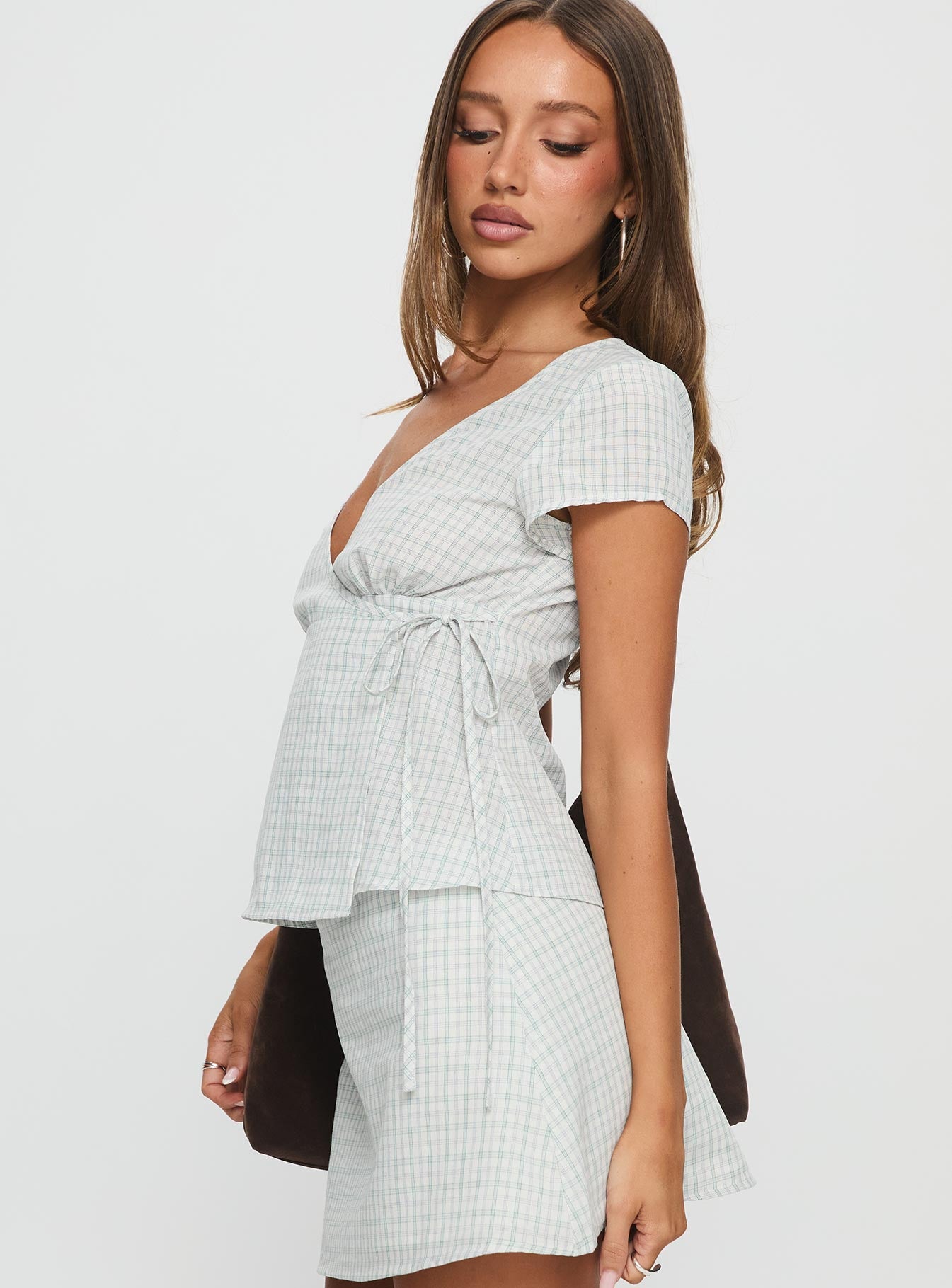 Prominent Wrap Top Green Check - Image 4