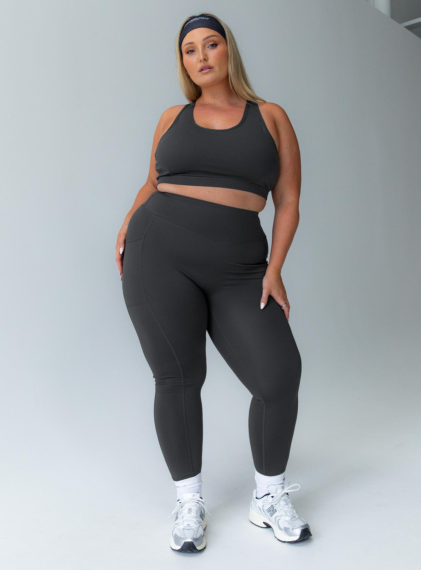 Unstoppable Activewear 78 Leggings Grey Curve - Image 3