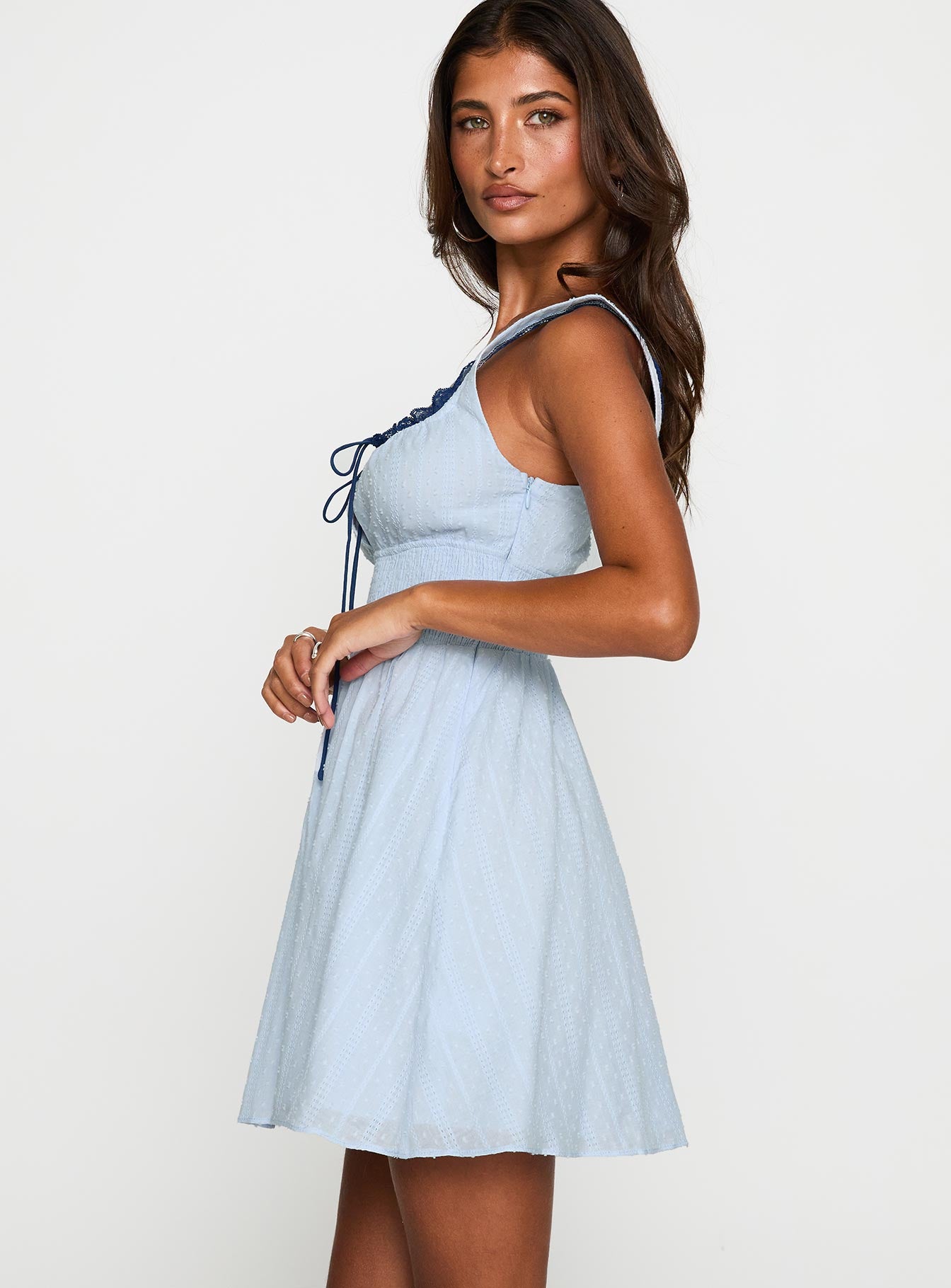 Natilda Mini Dress Blue - Image 3