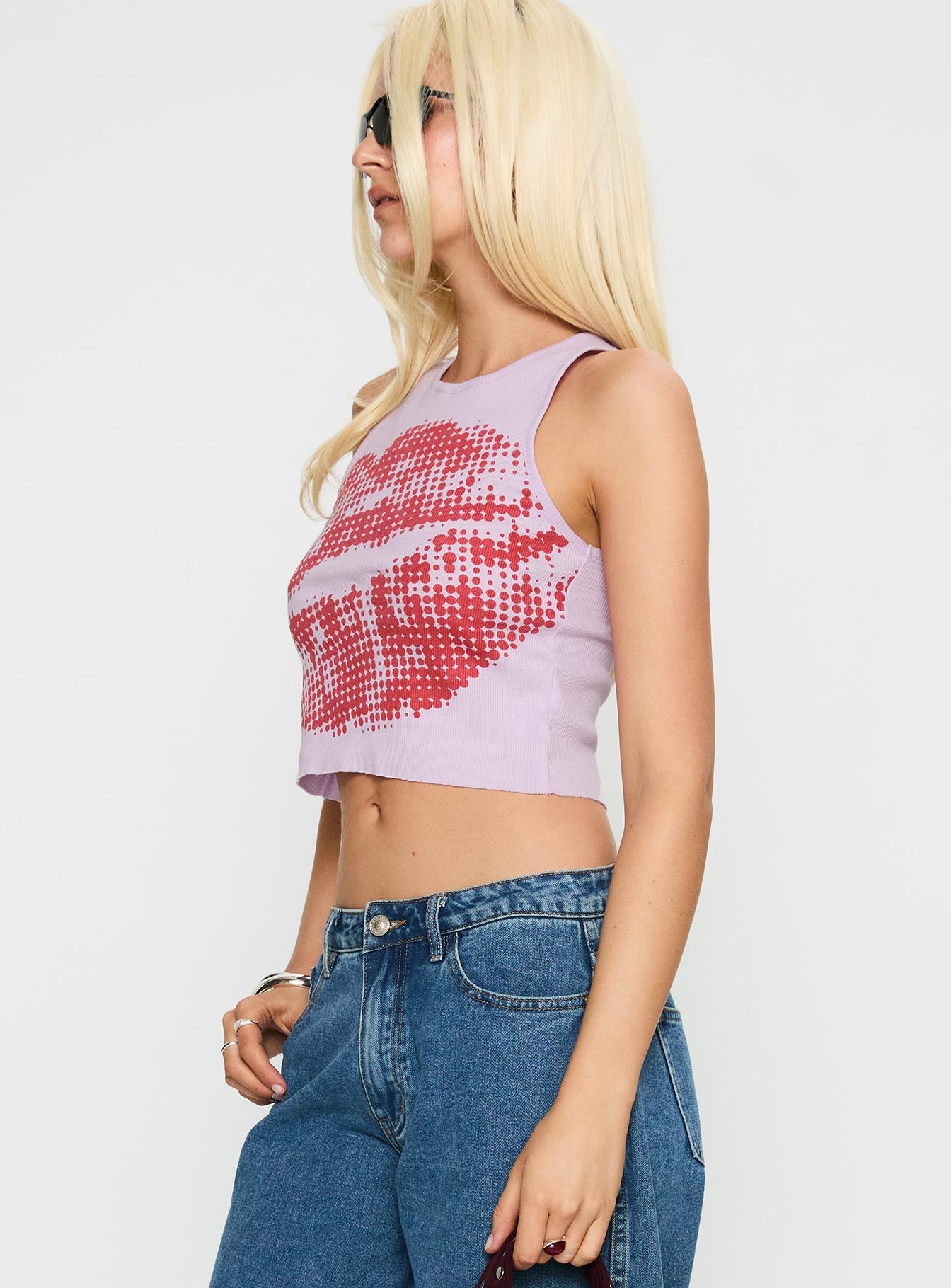 Kiss Of Love Graphic Top Purple - Image 4