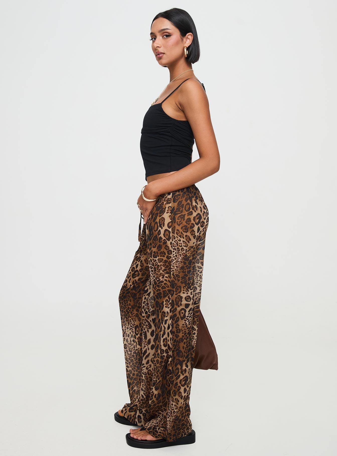 Fyre Wide Leg Pant Leopard Petite - Image 4
