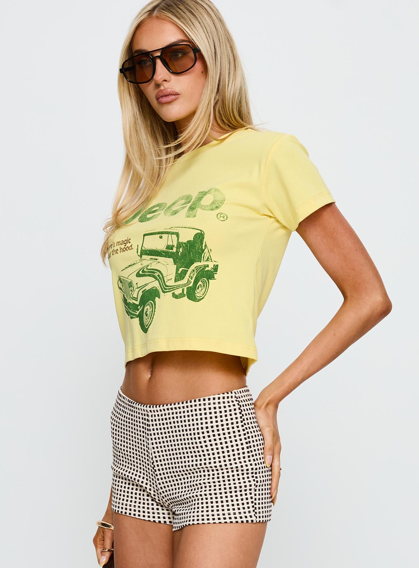 Jeep Girl Graphic Top Yellow - Image 4