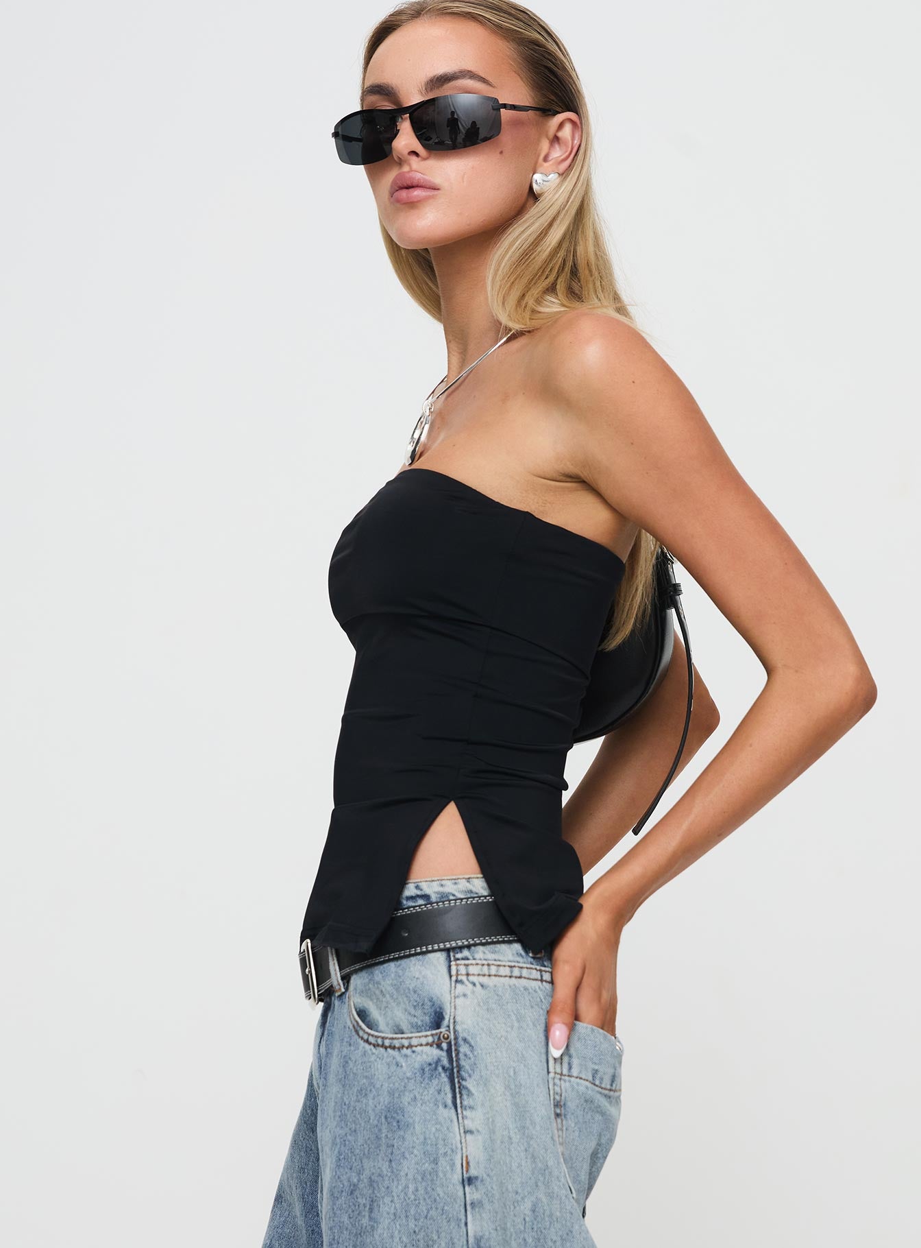 Strutter Strapless Top Black - Image 4