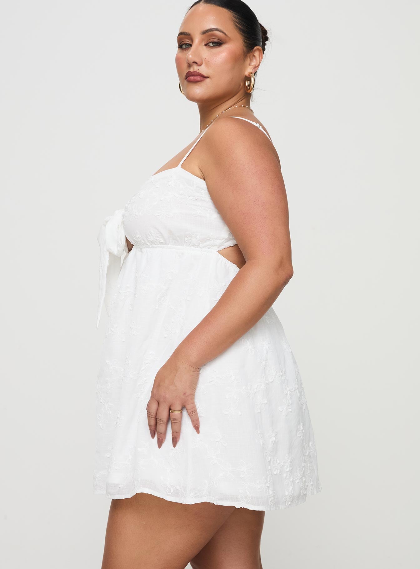 Granno Mini Dress White Curve - Image 4