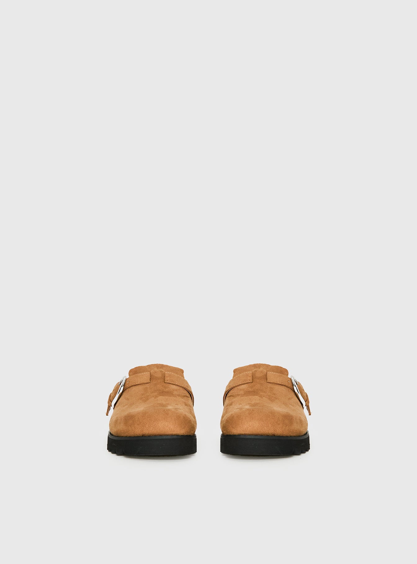 Raxton Faux Suede Clogs Brown - Image 4