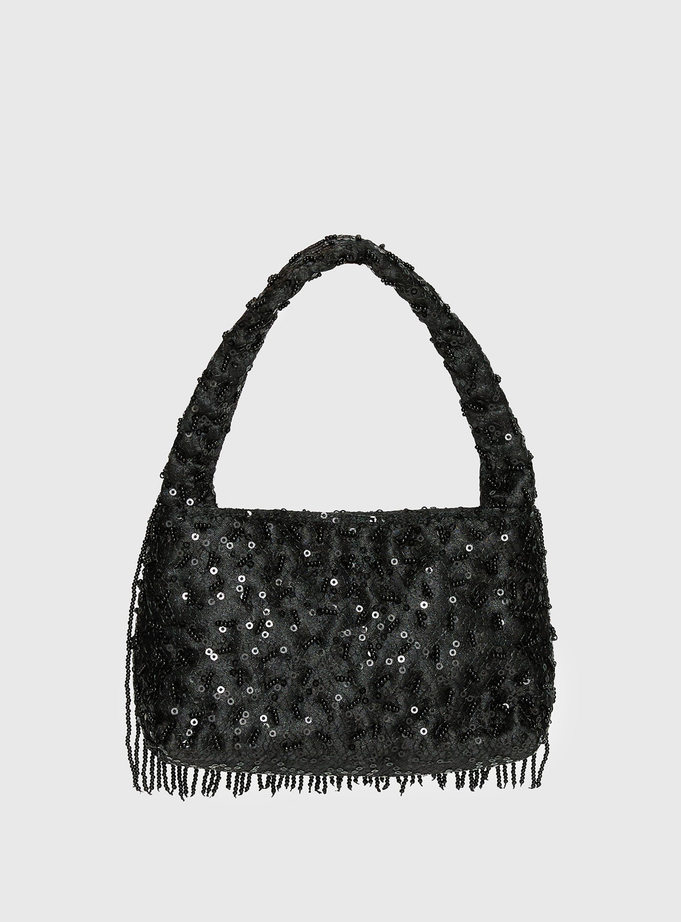 Kiss Goodbye Beaded Tassel Bag Black - Image 4