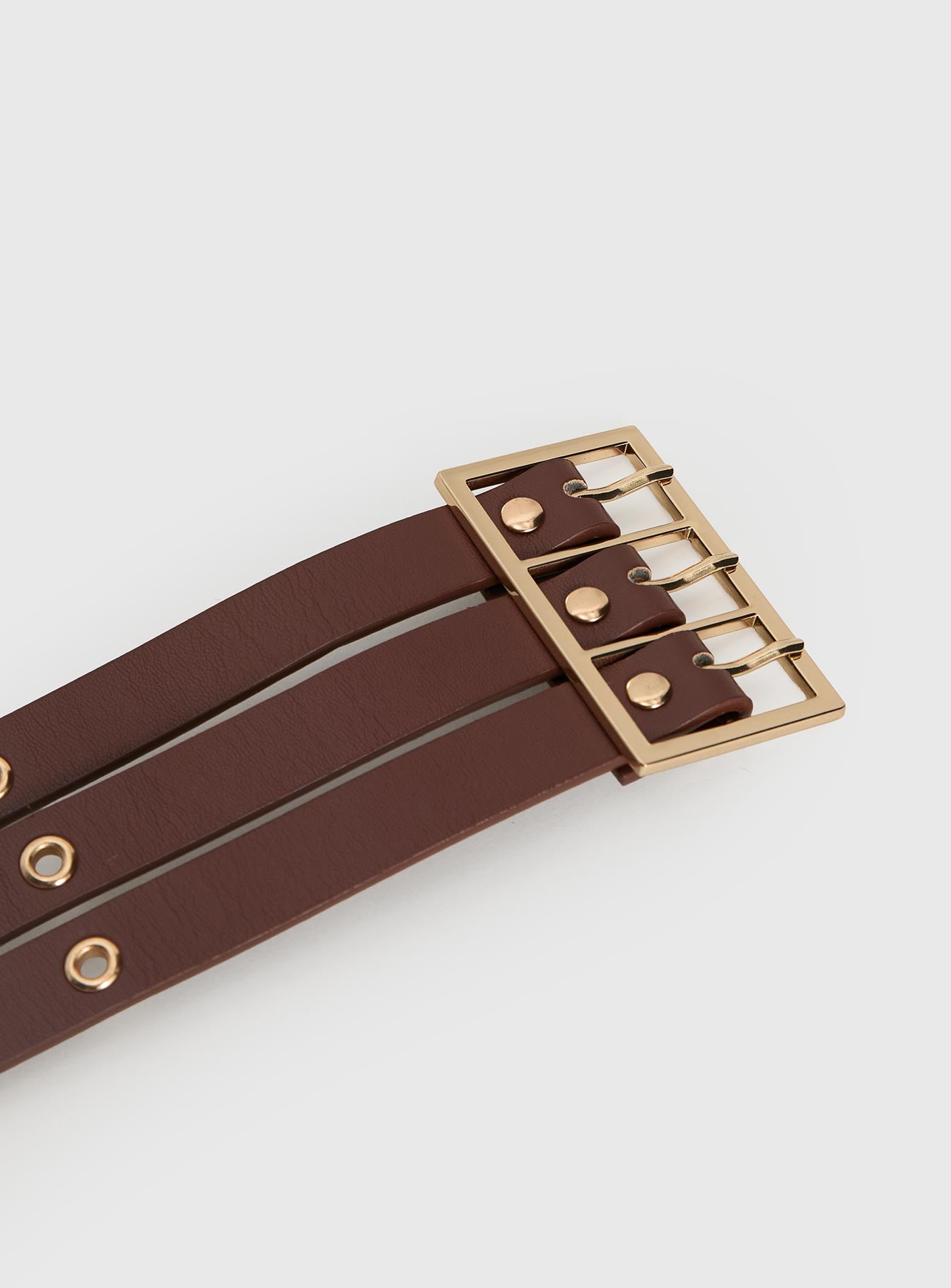 Dusk Dipped Layered Belt Brown Gold - Image 4