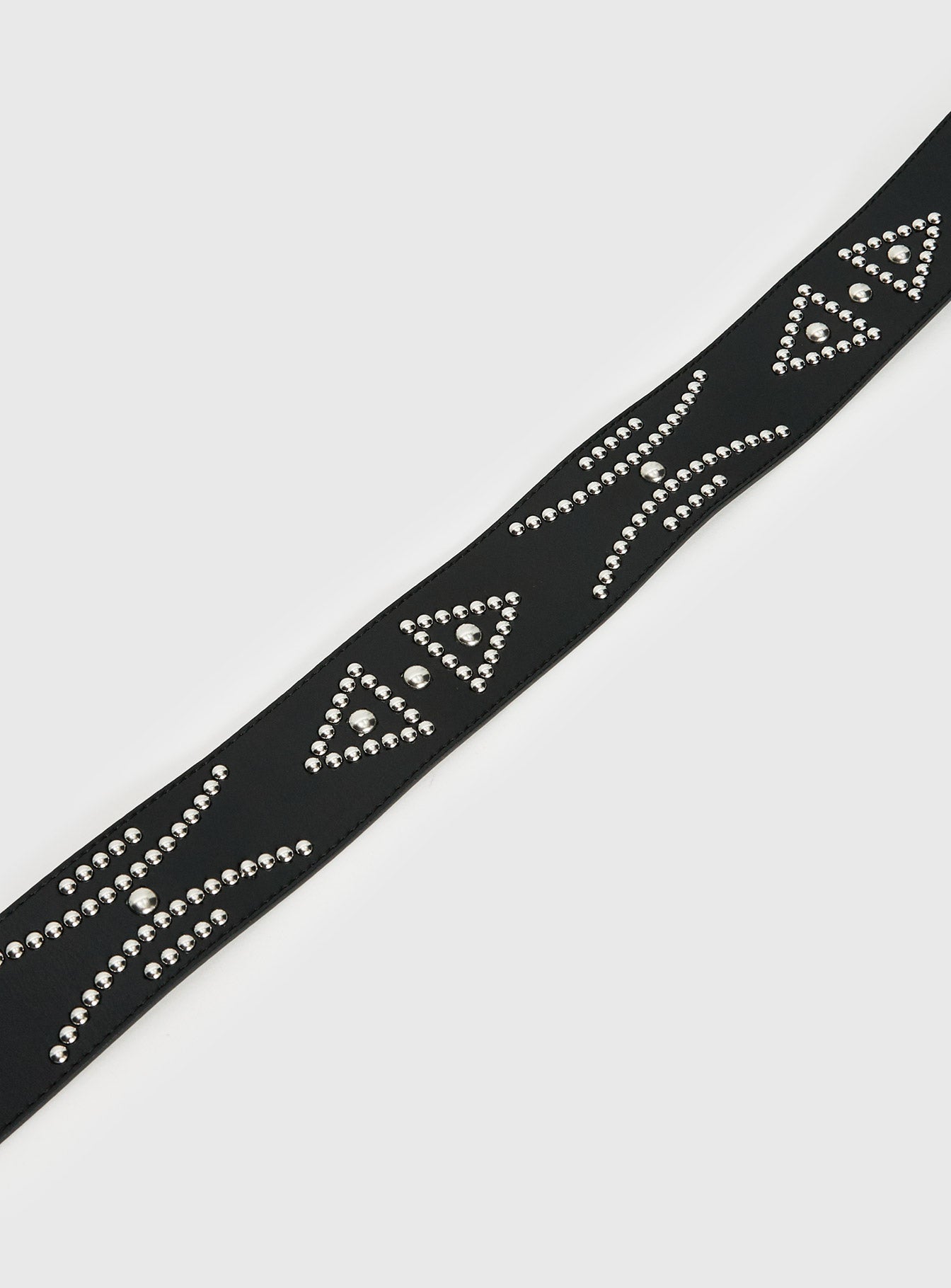 Jordynne Studded Faux Leather Belt Black Silver - Image 4