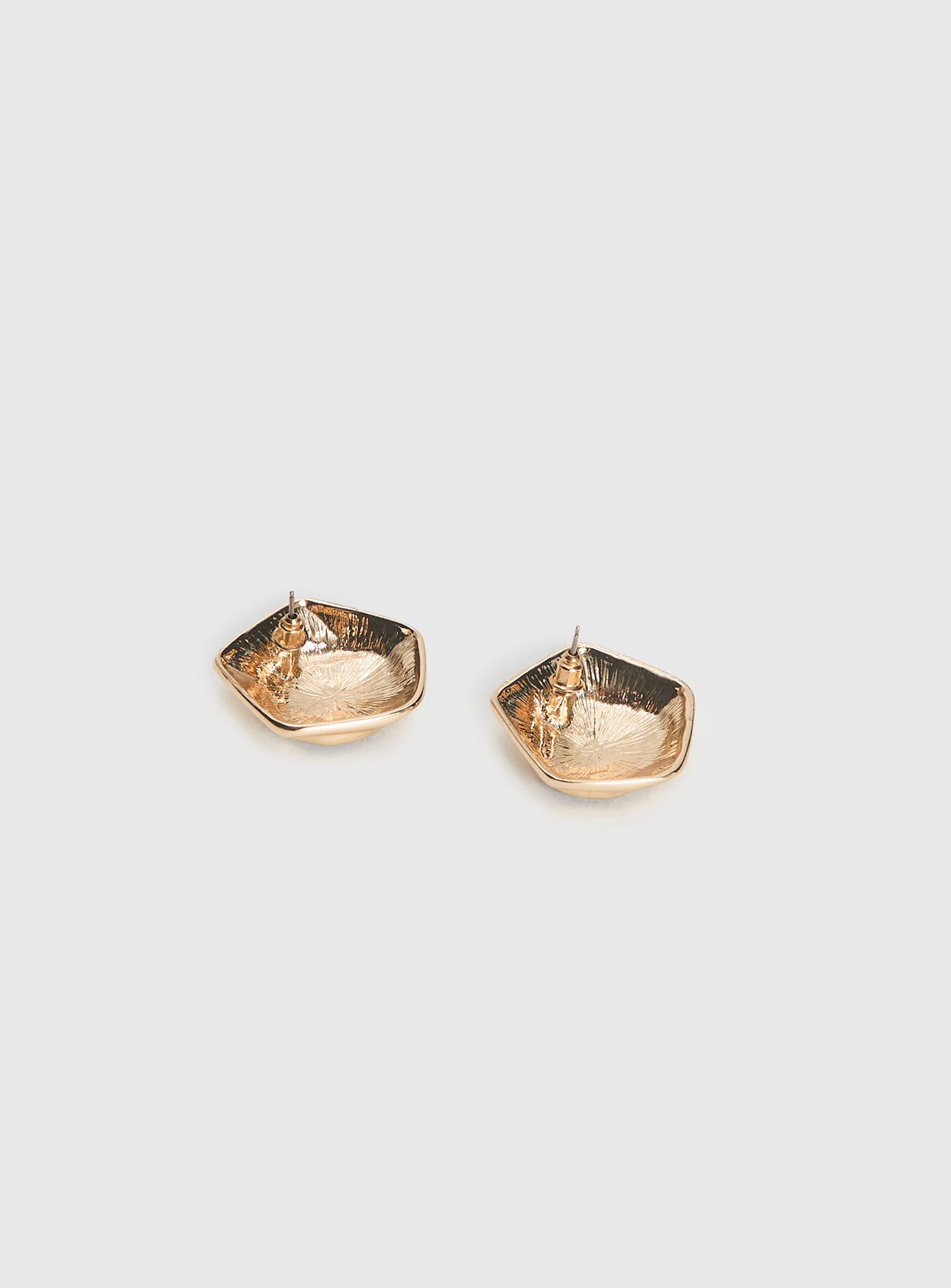 For The Thrill Shell Earrings Gold Brown - Image 4