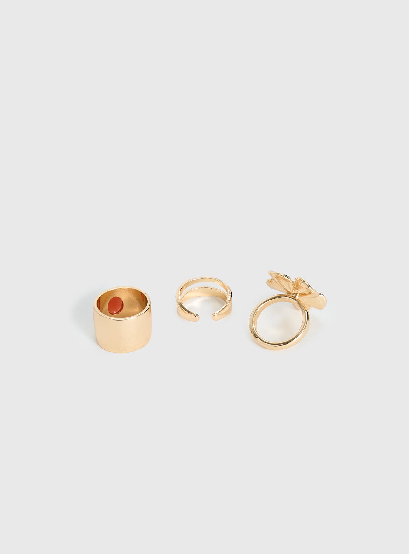 Rosellah Ring Set Gold Pink - Image 3