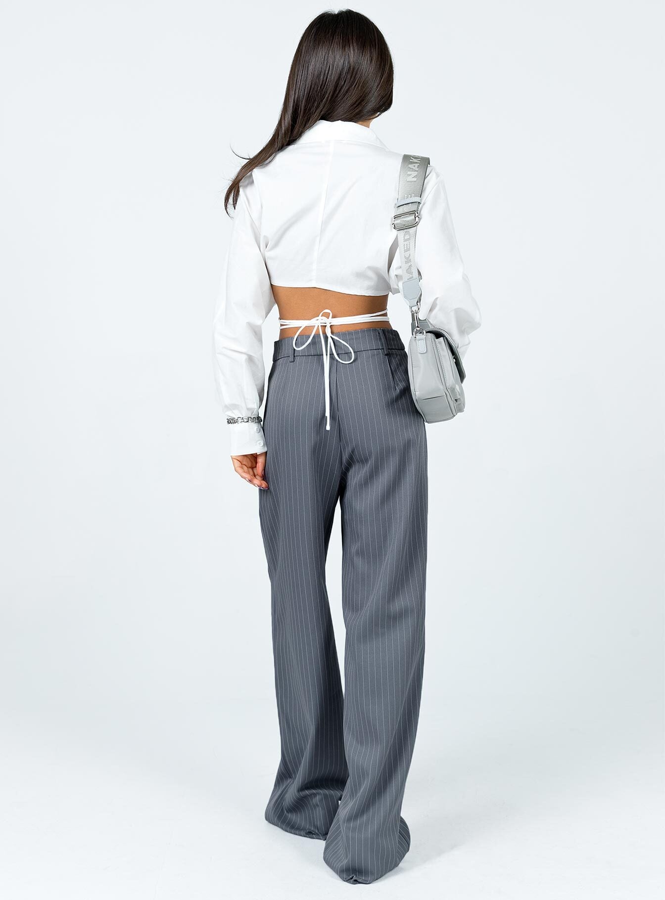 Archer Pants Pinstripe Grey - Image 5