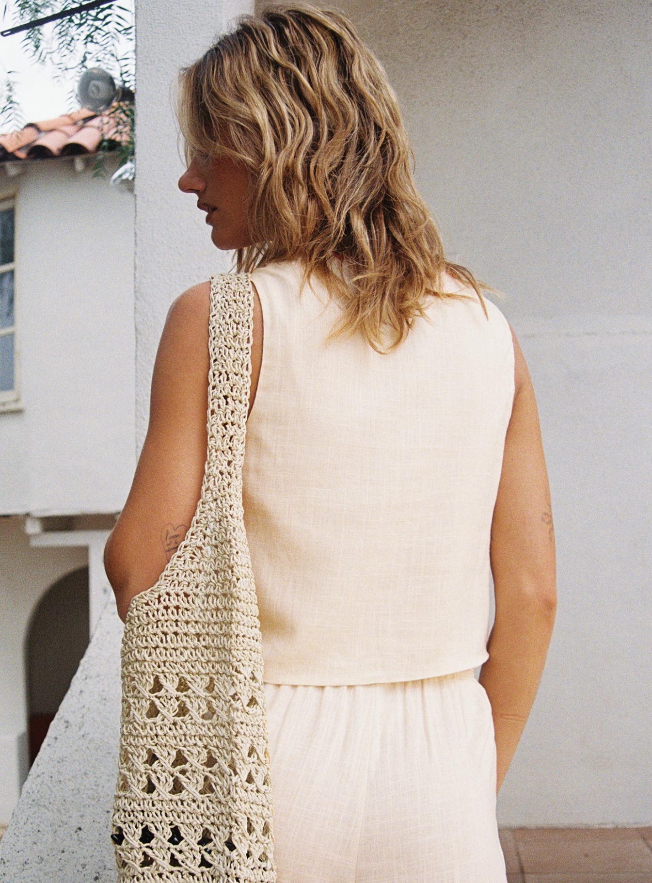 Grazia Vest Top Cream Red - Image 10
