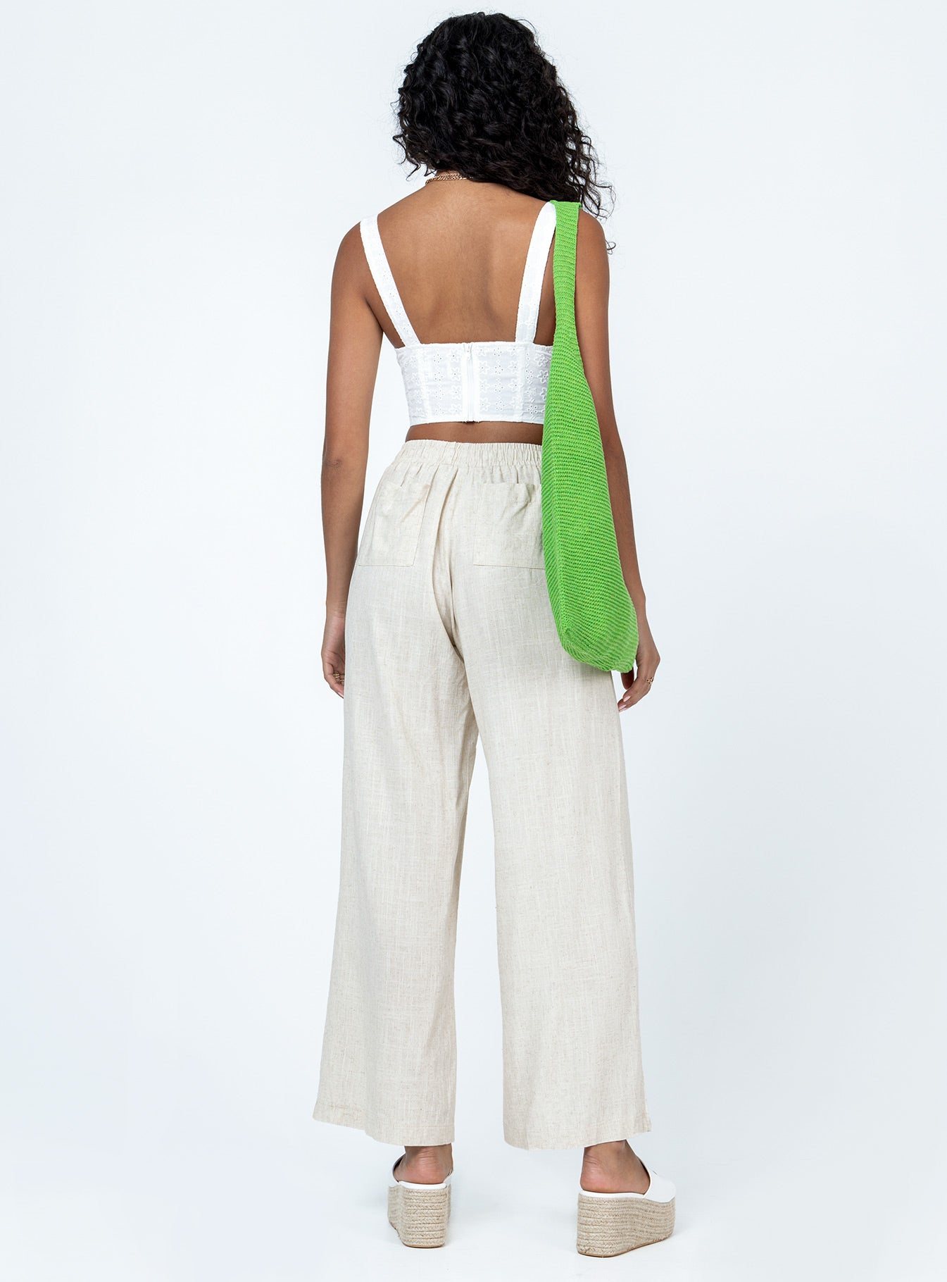 Louis Linen Blend Pants Beige - Image 5