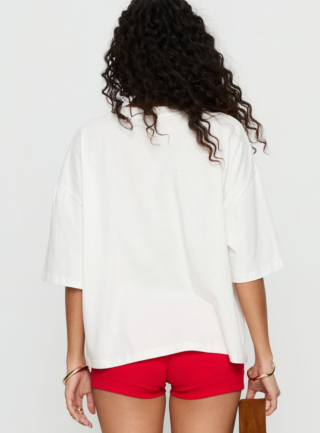 Lucky You Lighter Oversized Graphic Top White - Image 5