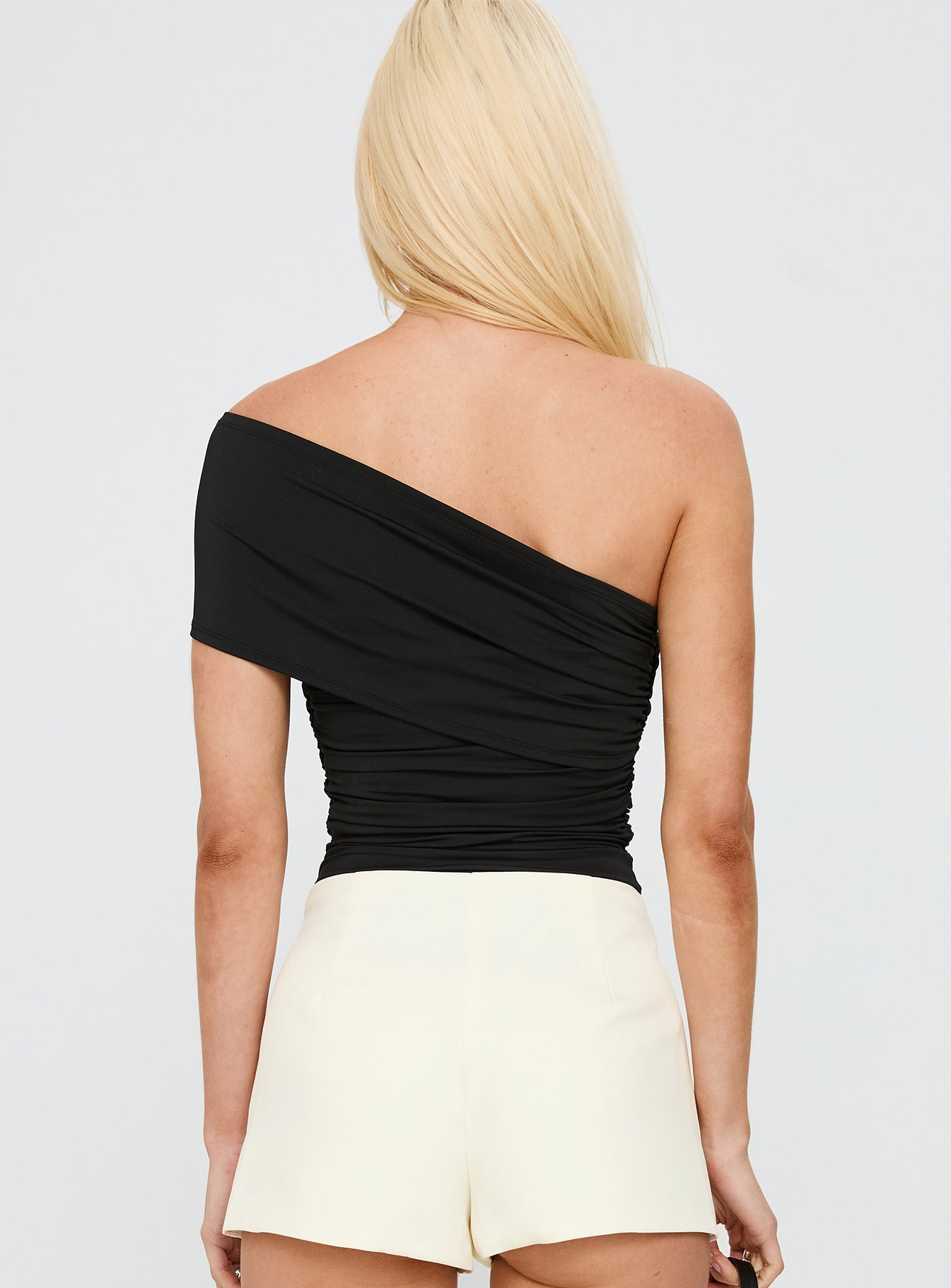 The Real Thing One Shoulder Bodysuit Black - Image 5