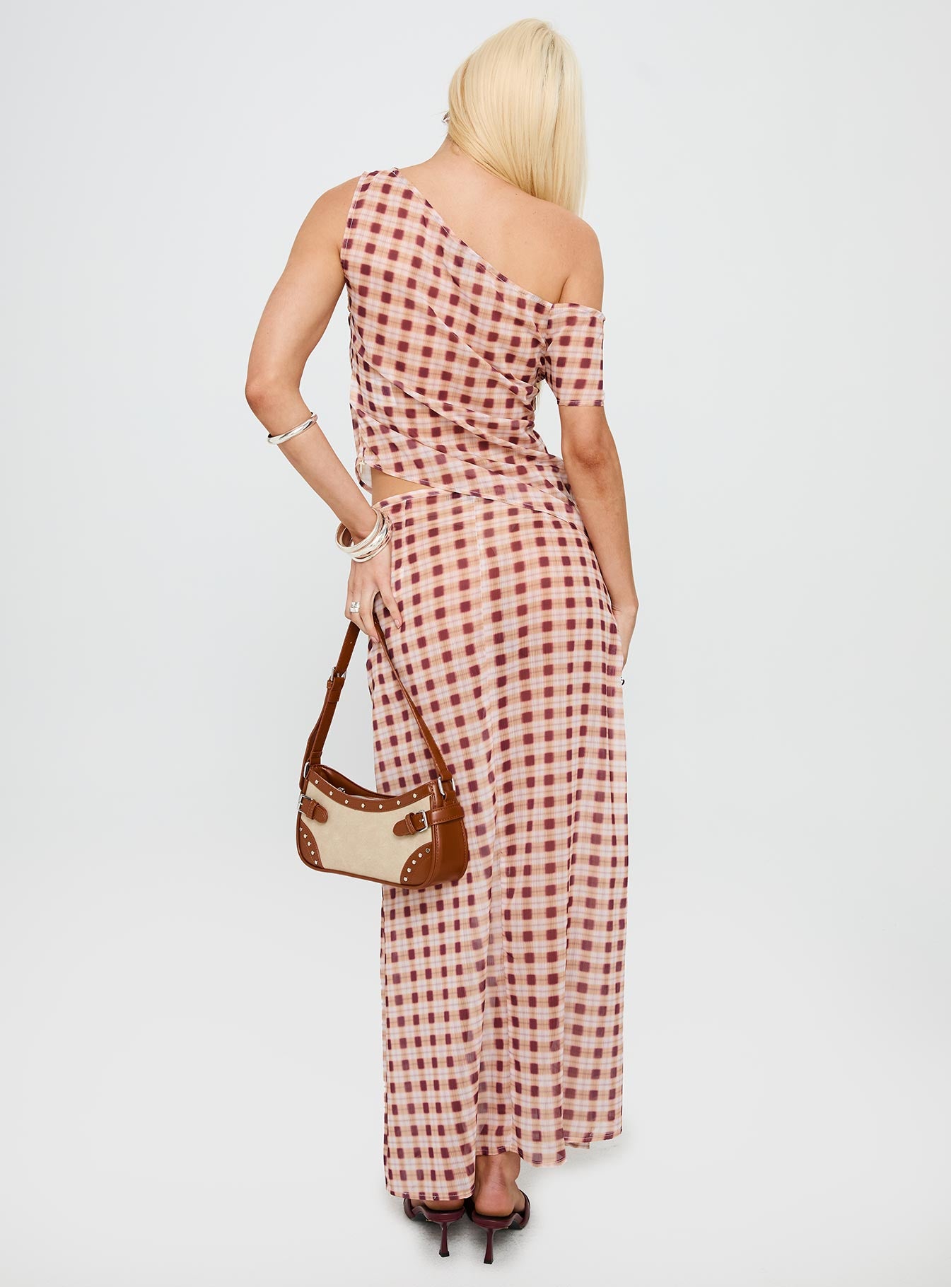 Surina Skirt Peach Check - Image 5