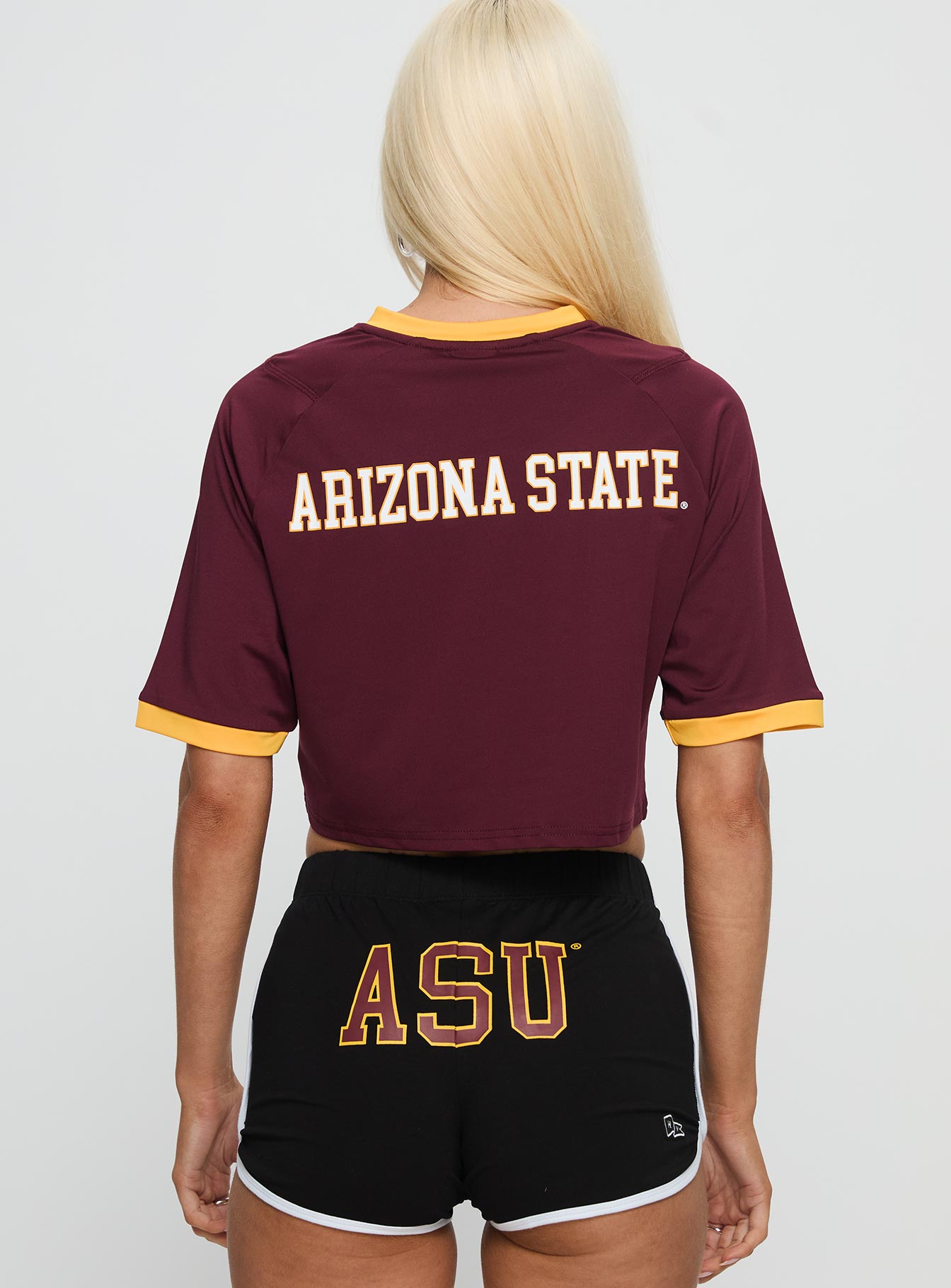 Asu Cropped Soccer Jersey Tee Maroon - Image 4
