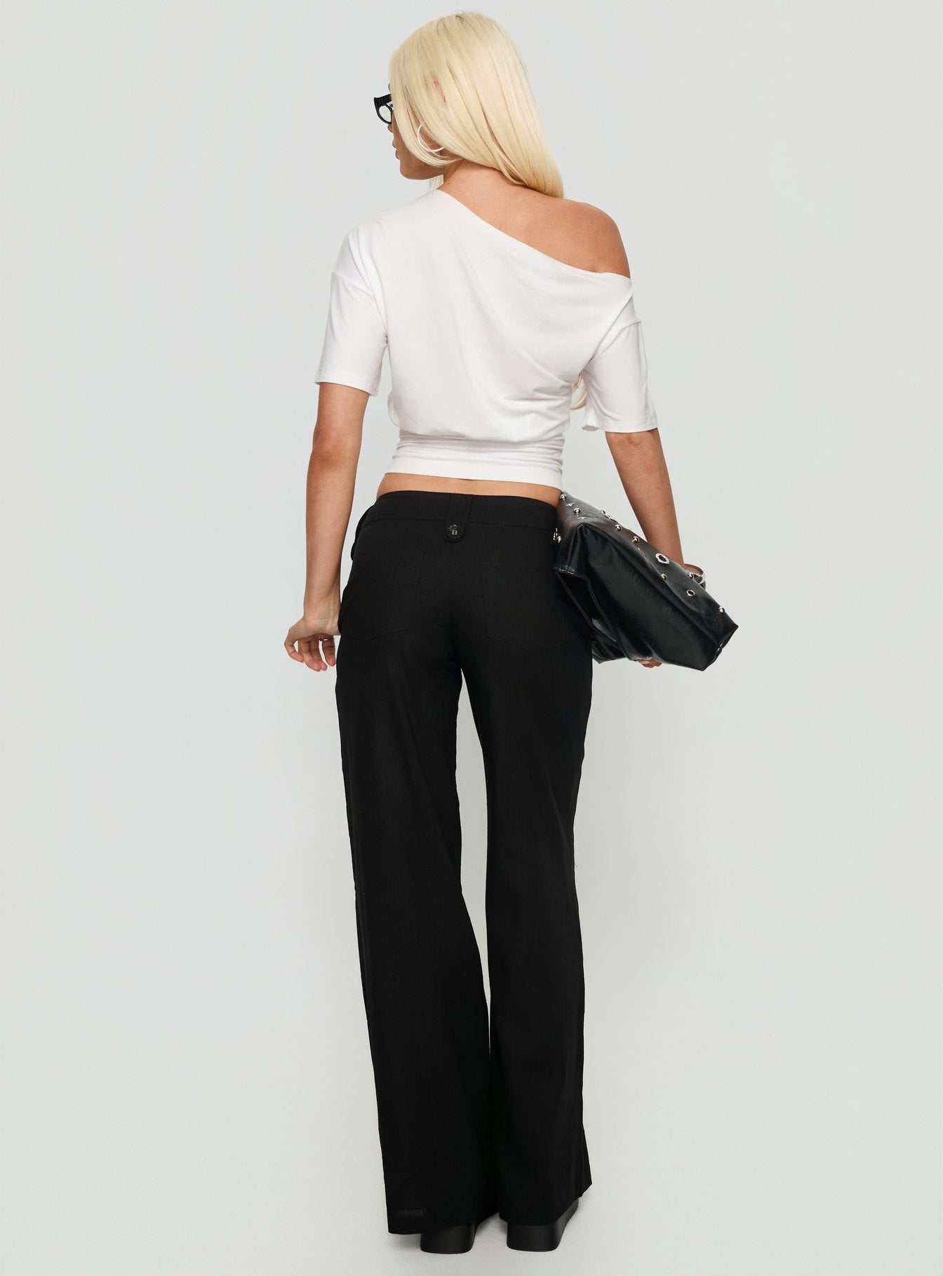 Pedra Wide Leg Pant Black - Image 4